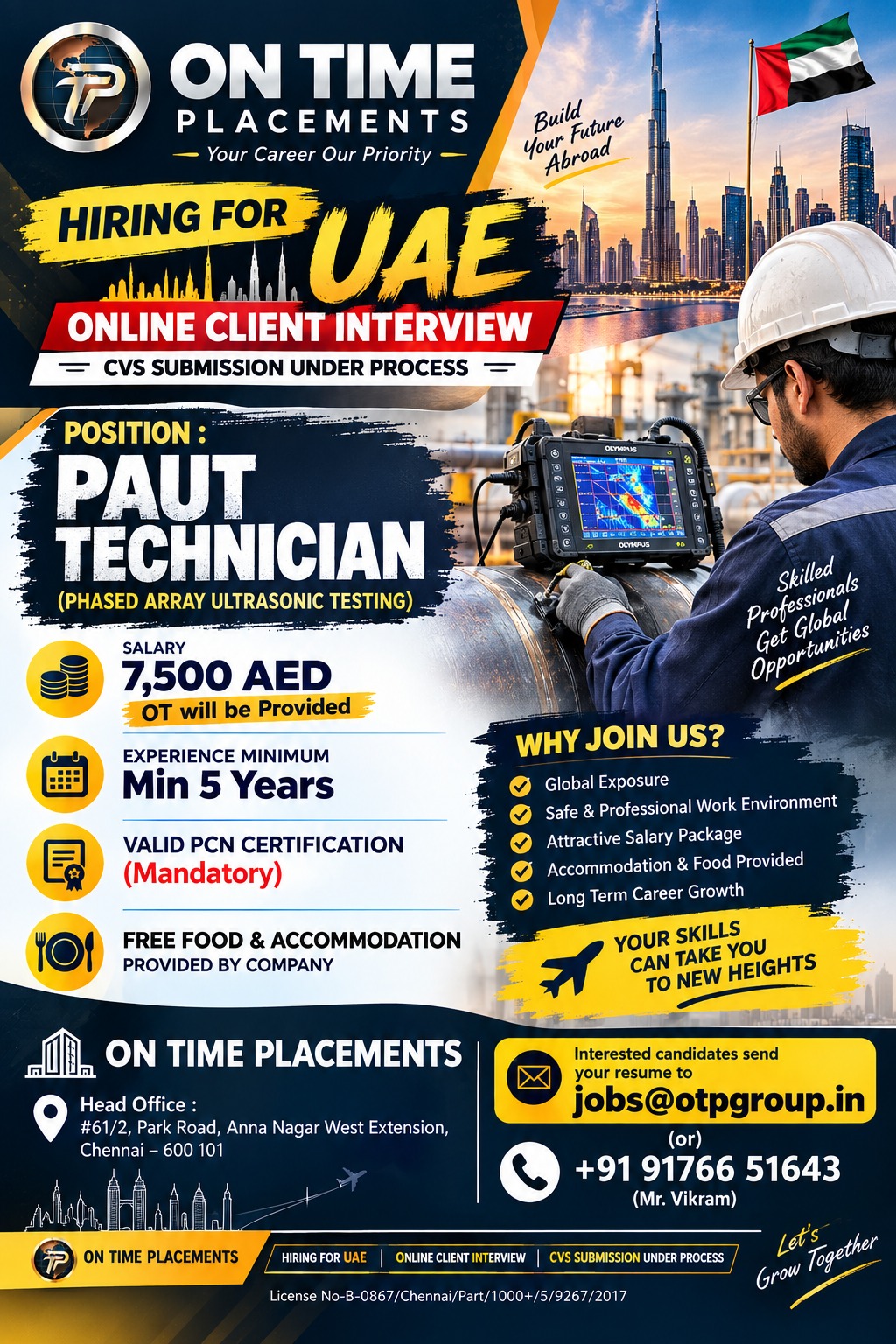 PAUT Technician (Phased Array Ultrasonic Testing)