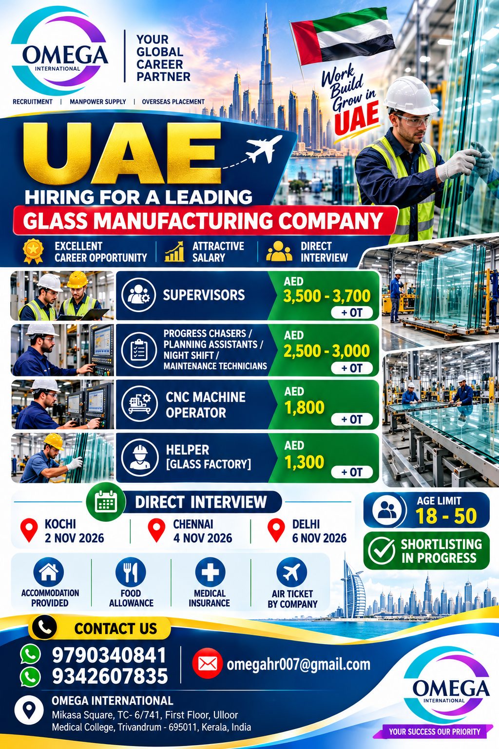 UAE Glass Manufacturing Company Recruitment