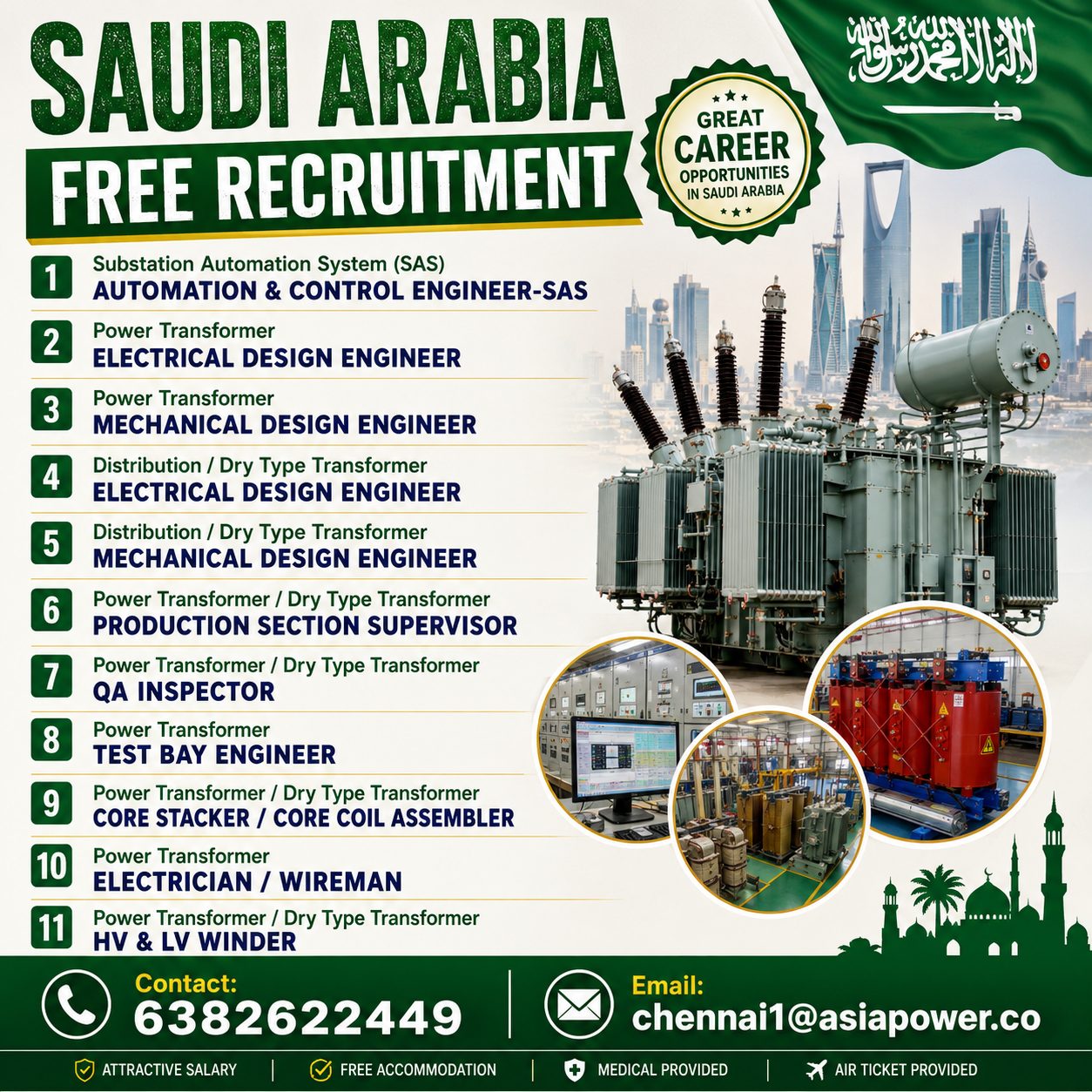 Online Interview — ASIAPOWER RECRUITMENTCONSULTANTS LTD, Chennai, KSA