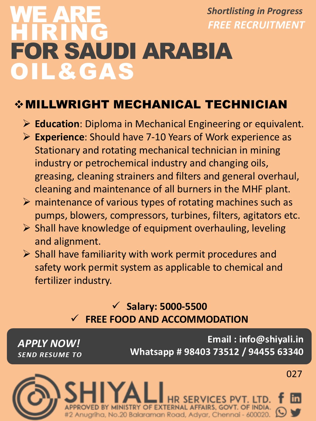 Millwright Mechanical Technician