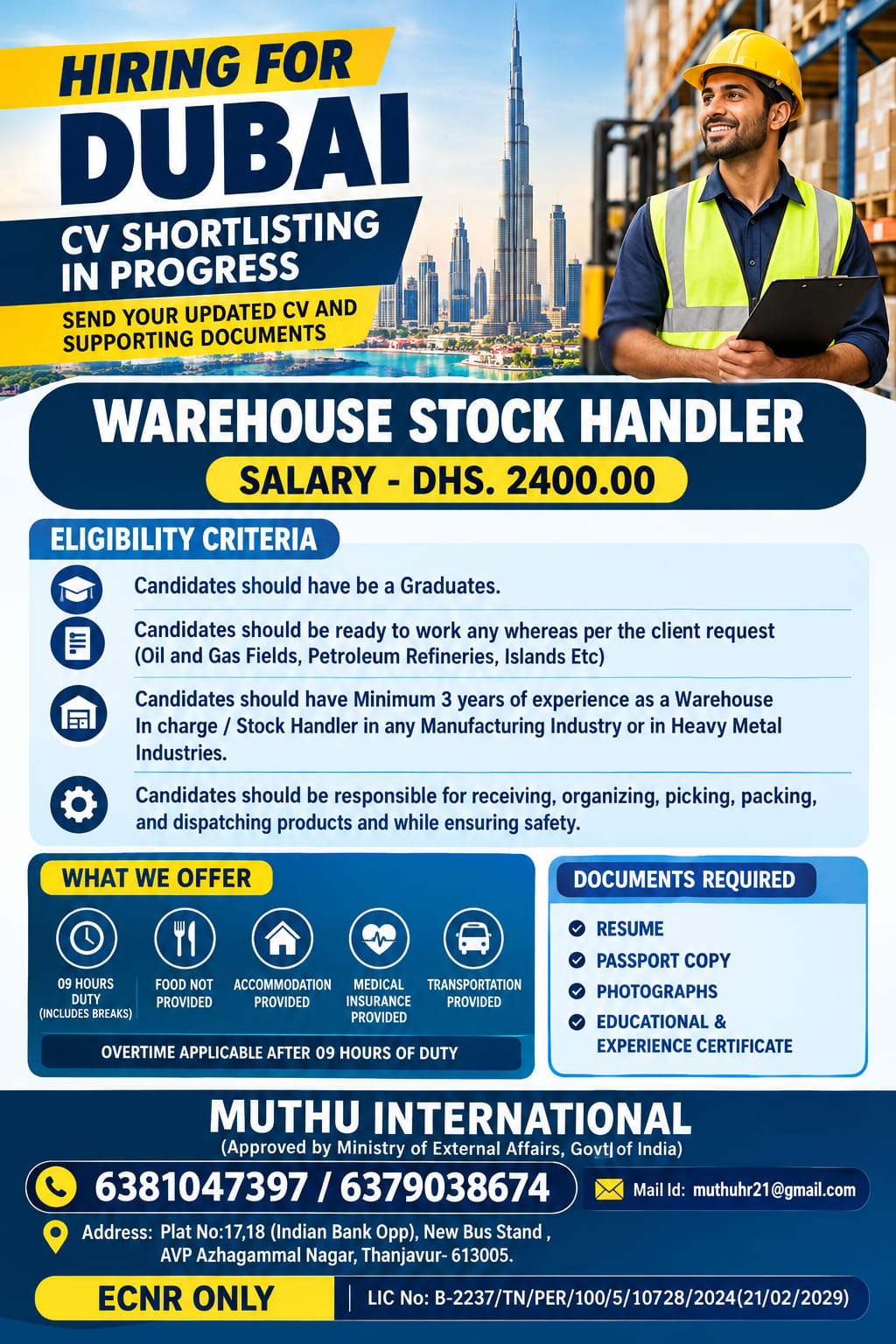 Warehouse Stock Handler,,,,,,,
