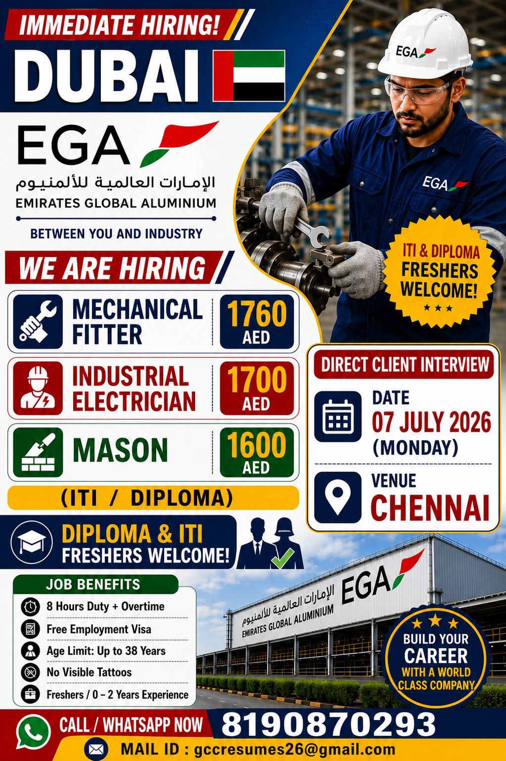 URGENT REQUIREMENT FOR DUBAI - MECHANICAL FITTER OR TECHNICIAN