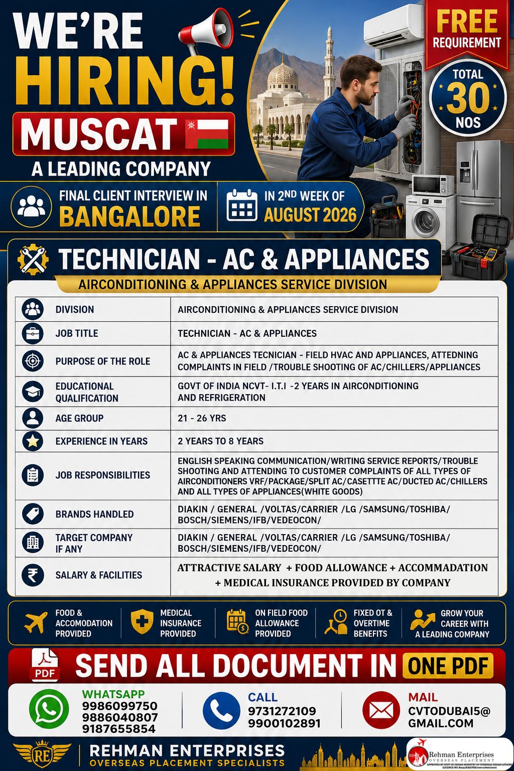 Technician - AC & Appliances