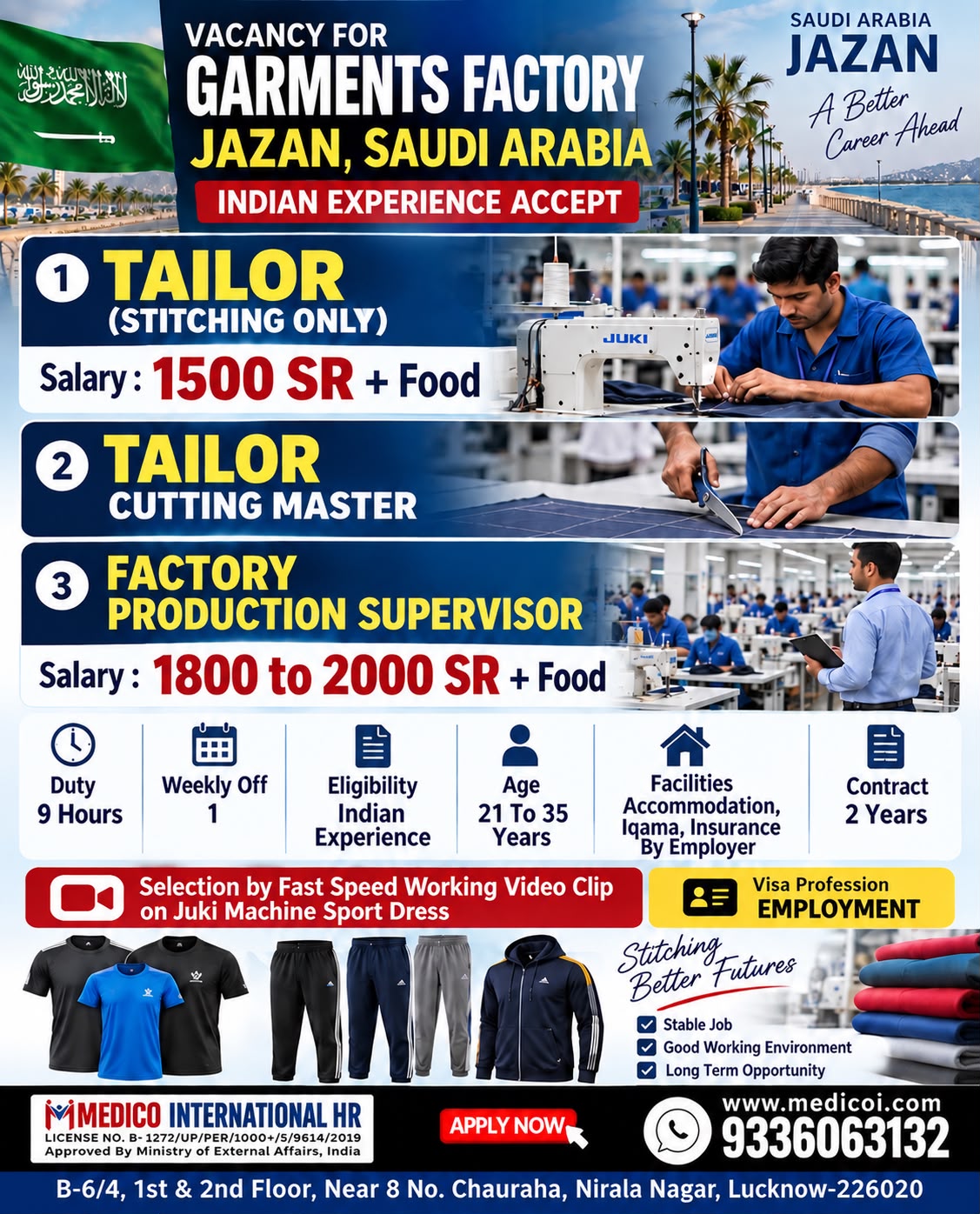 Garments Factory Vacancies