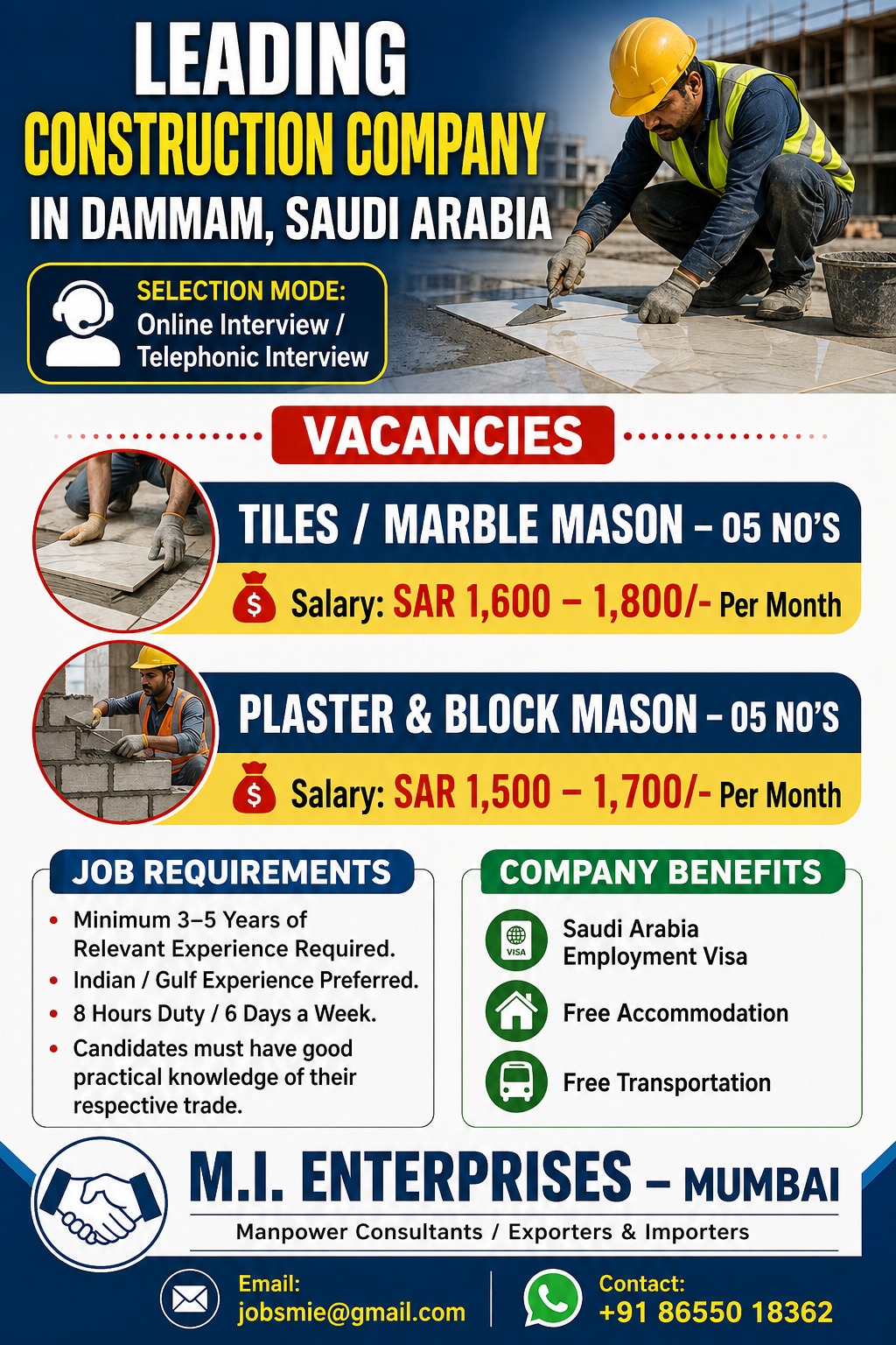 Leading Construction Company in Dammam, Saudi Arabia
