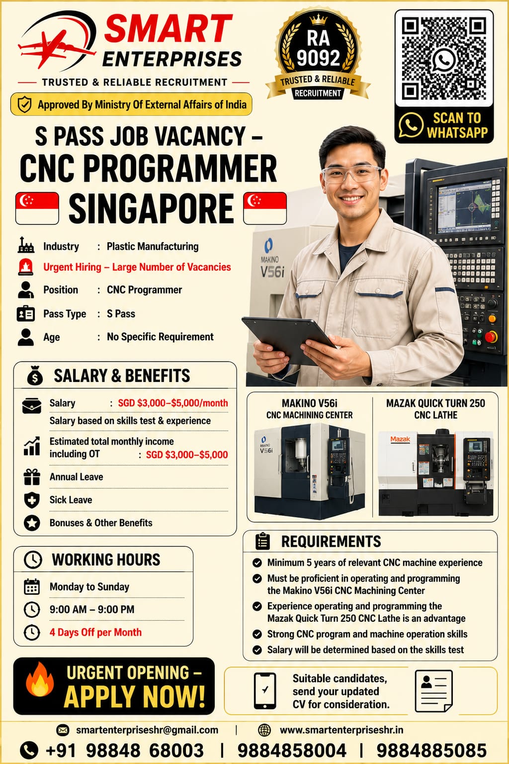 CNC Programmer SINGAPORE