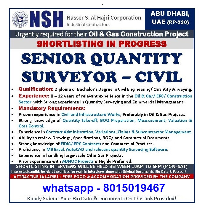 ONLINE INTERVIEW FOR NSH UAE