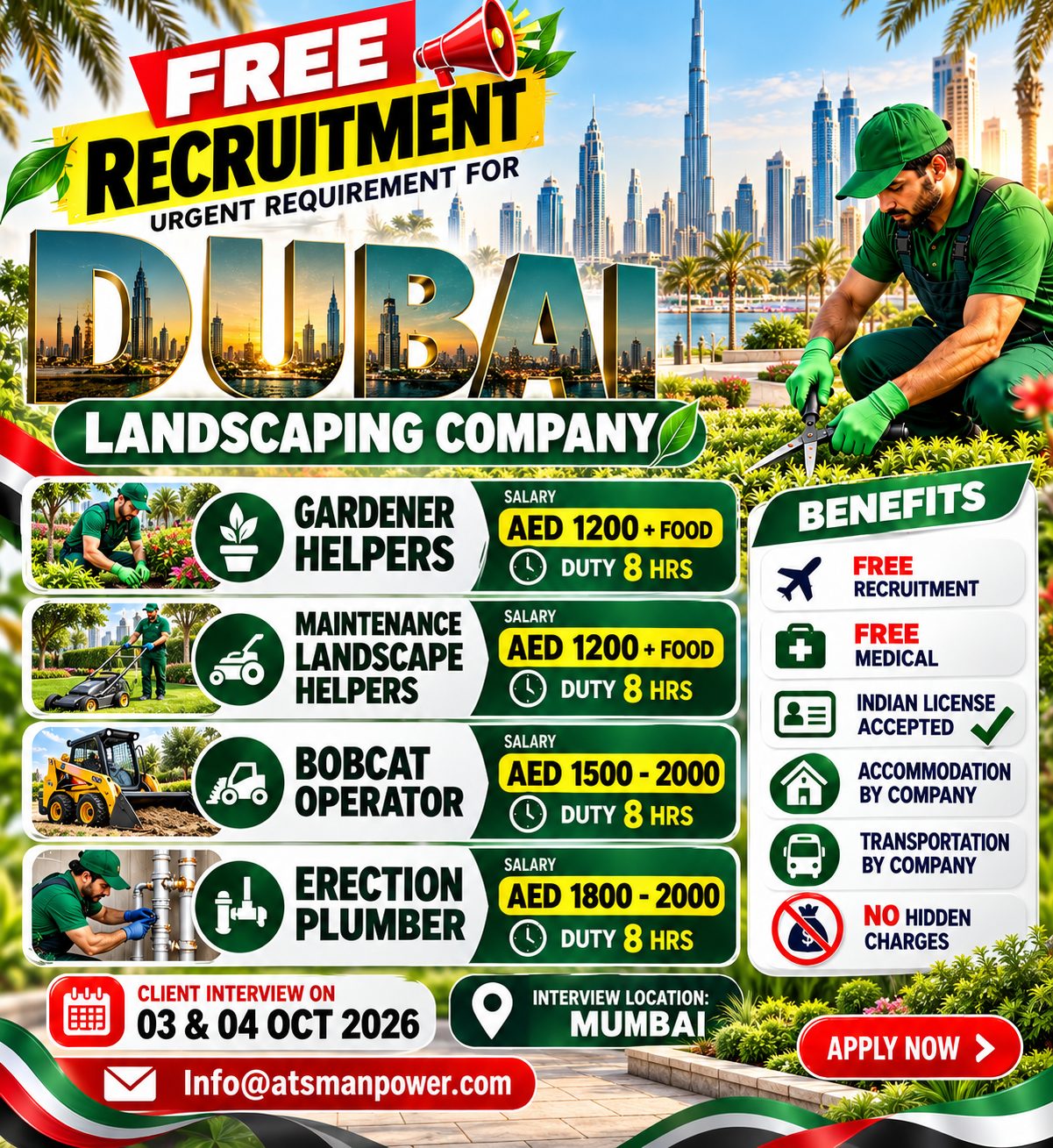 Free vacancy — ATS MANPOWER, United Arab Emirates, United Arab Emirates