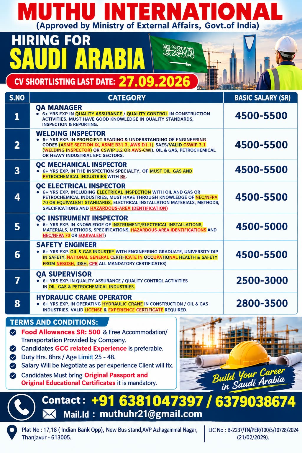 Multiple Positions - Saudi Arabia...