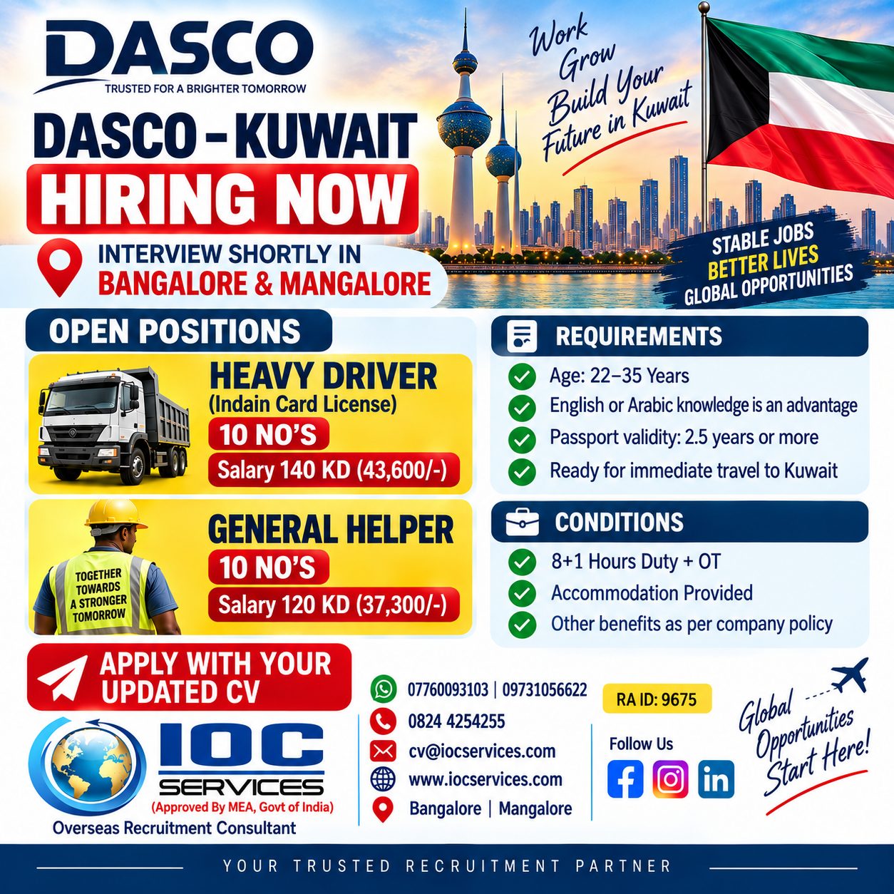 DASCO Kuwait Recruitment Drive