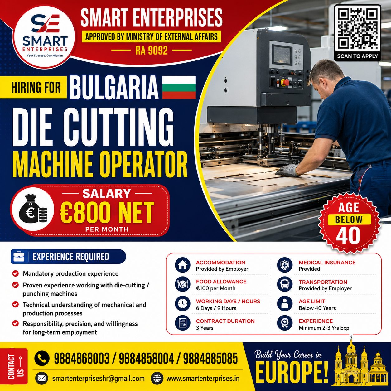 HIRING FOR DIE CUTTING MACHINE OPERATOR