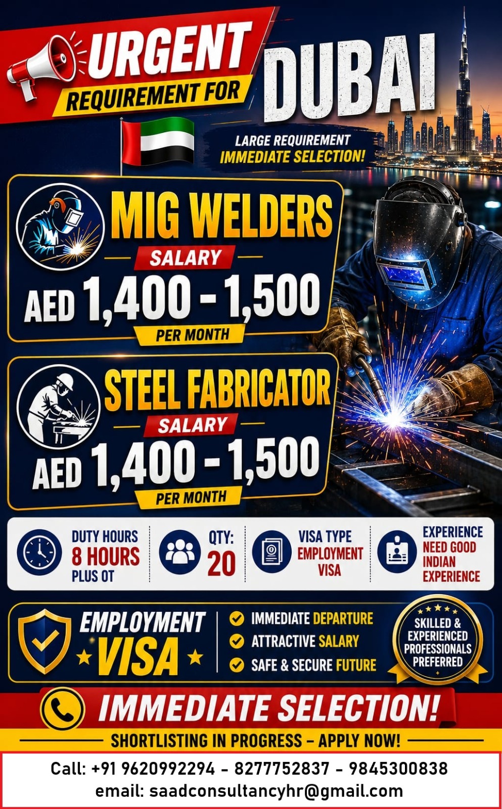 MIG Welders and Steel Fabricators - Dubai