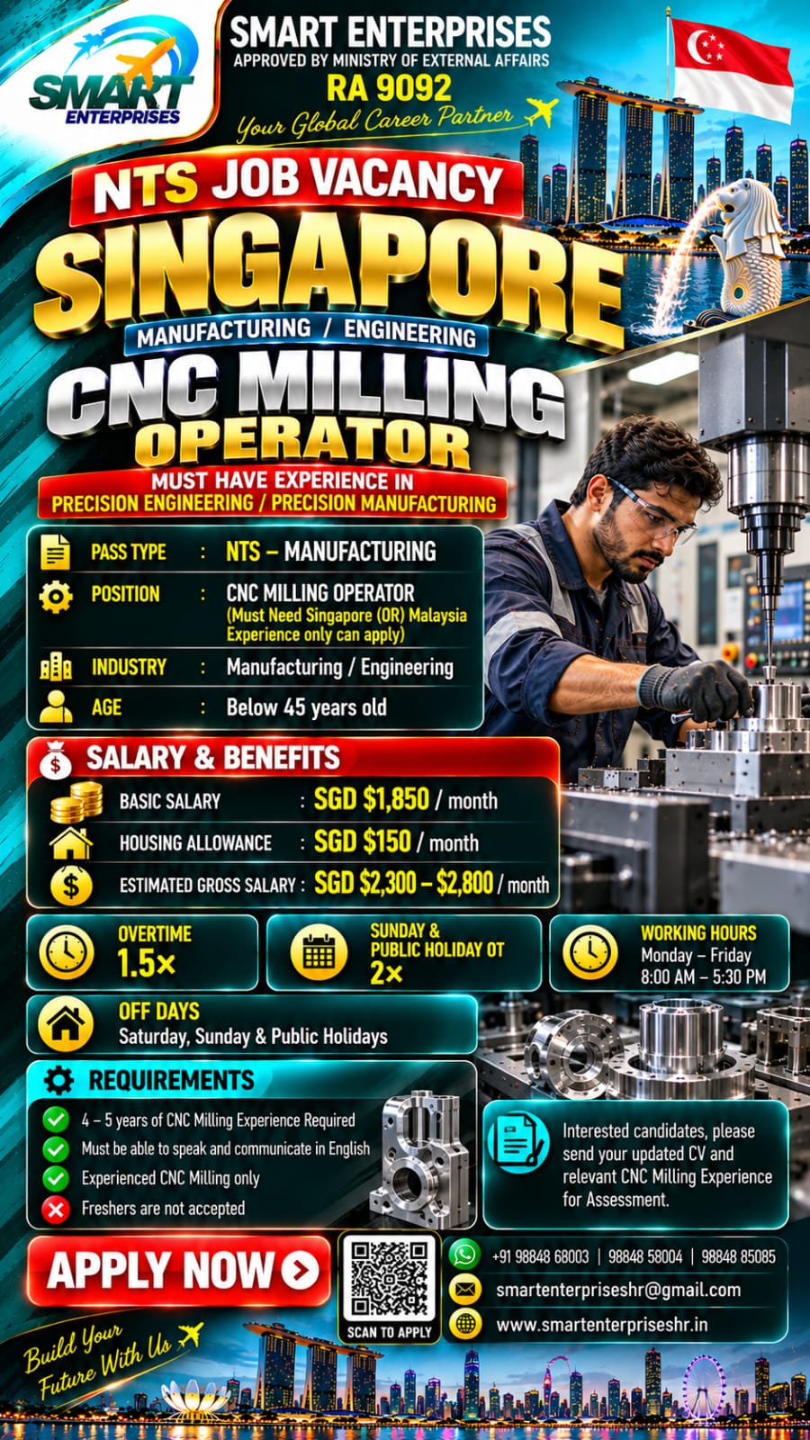 CNC Milling Operator SINGAPORE