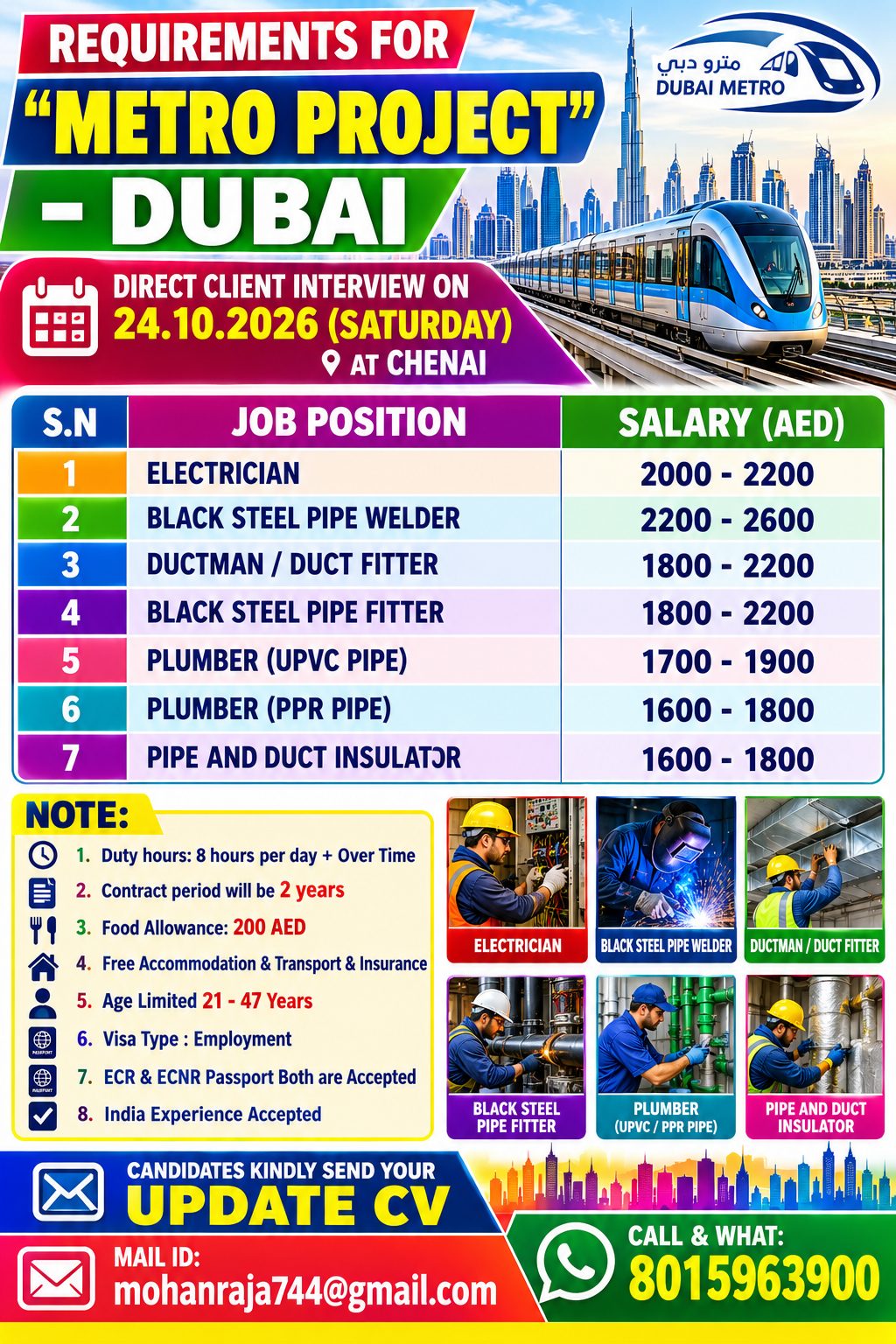 Metro Project - Dubai — JUPITER CONSULTANCY, United Arab Emirates