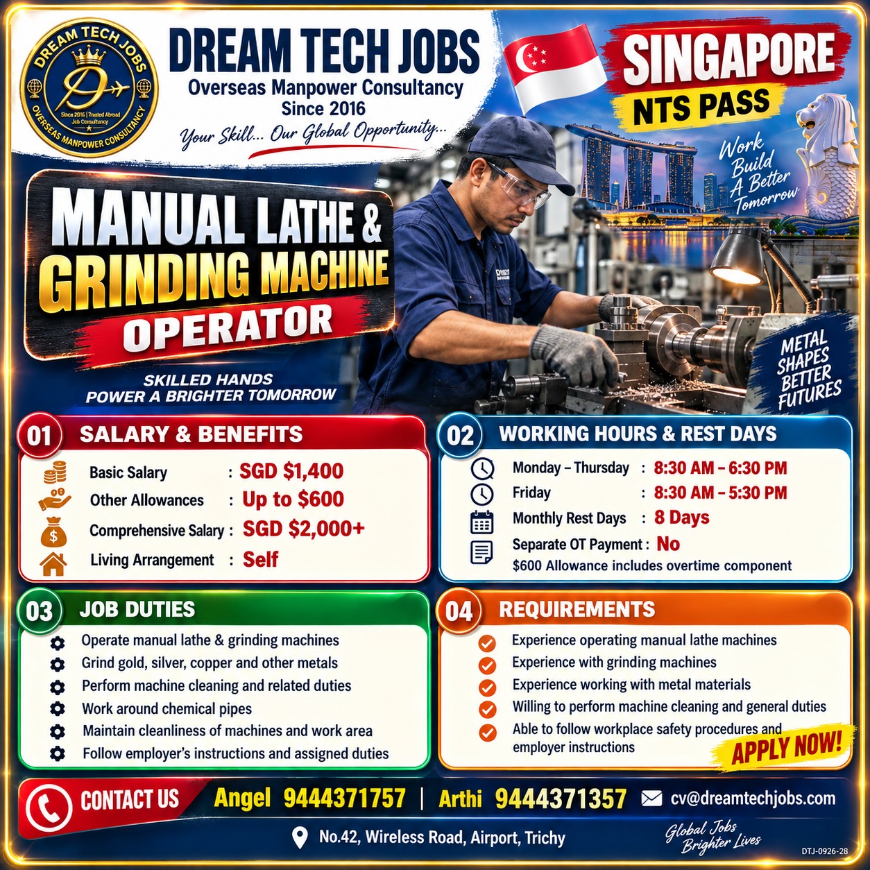 Manual Lathe & Grinding Machine Operator