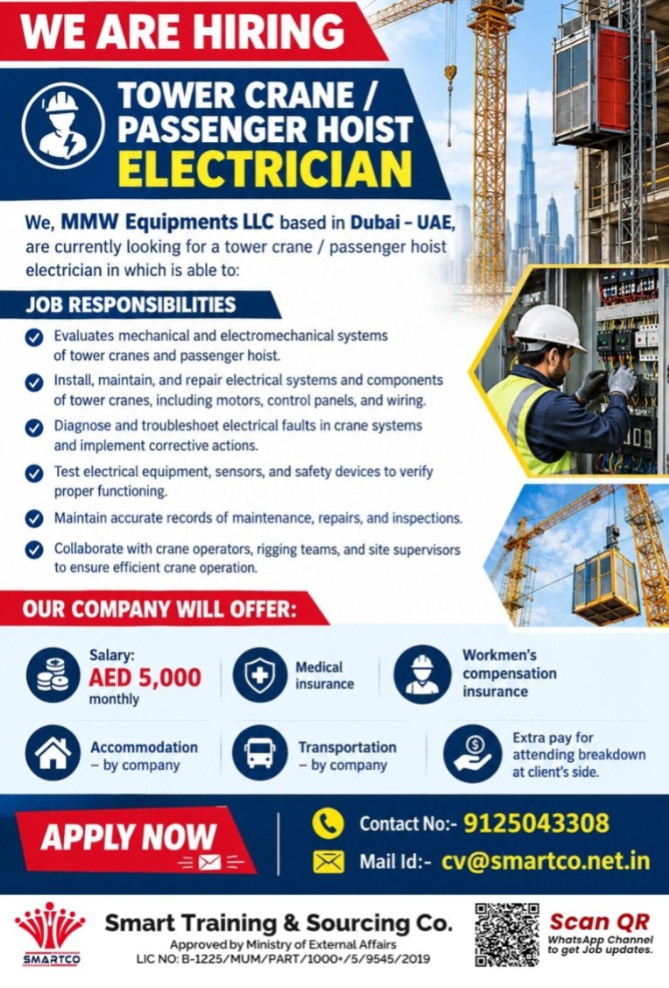 Tower Crane / Passenger Hoist Electrician