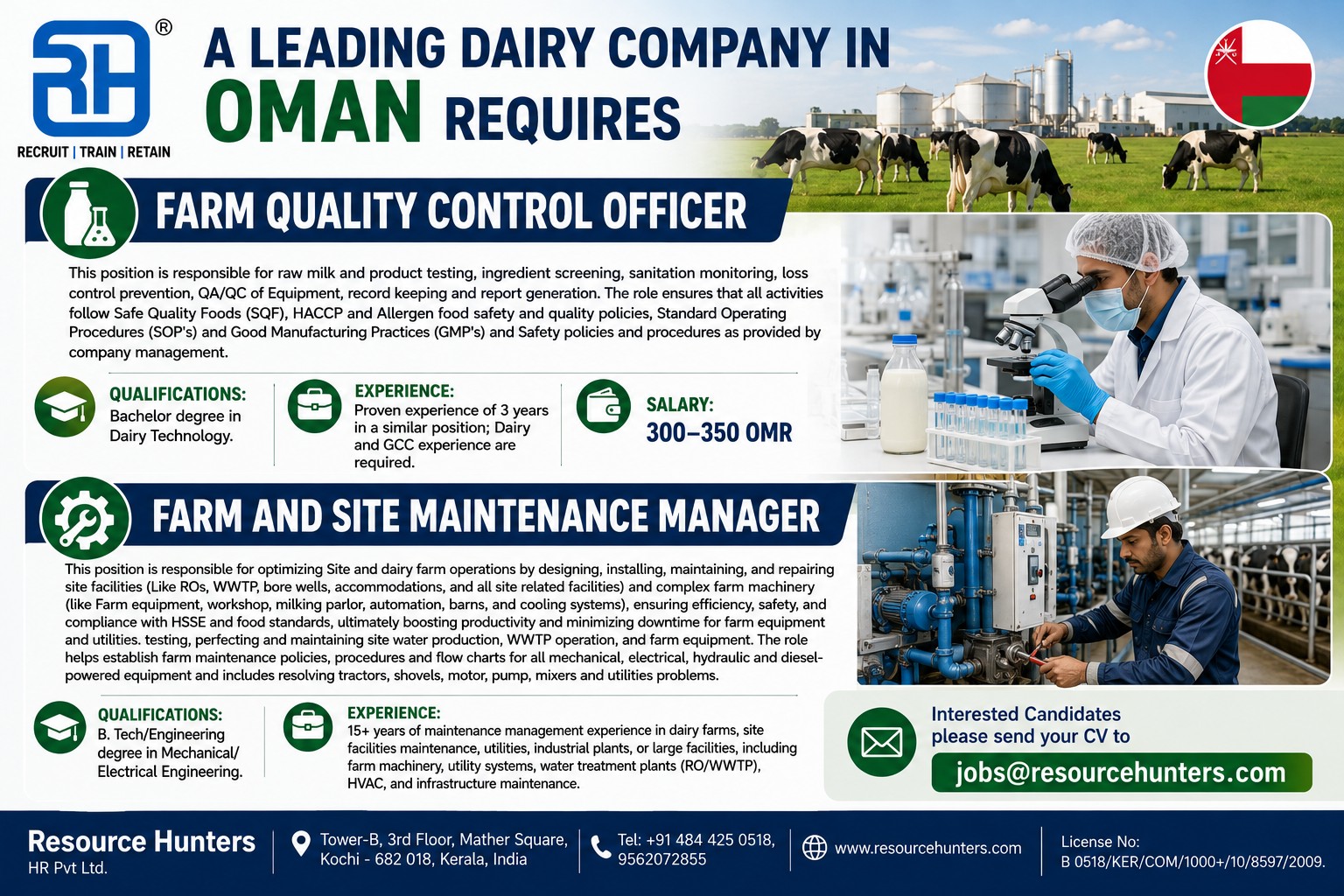 FARM AND SITE MAINTENANCE MANAGER / QC OFFICER