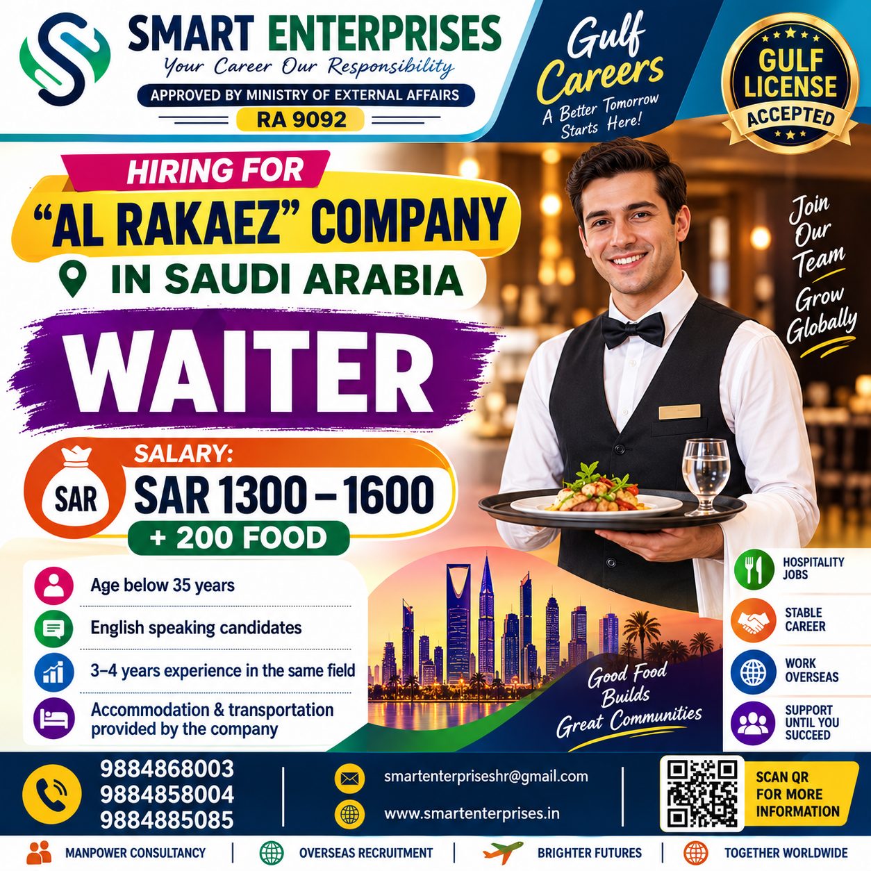 HIRING  FOR WAITER