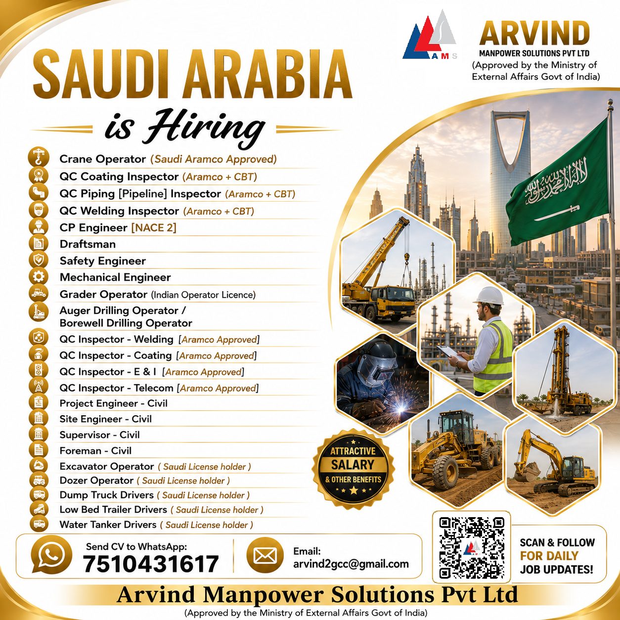 Saudi Arabia - Multiple Positions Hiring