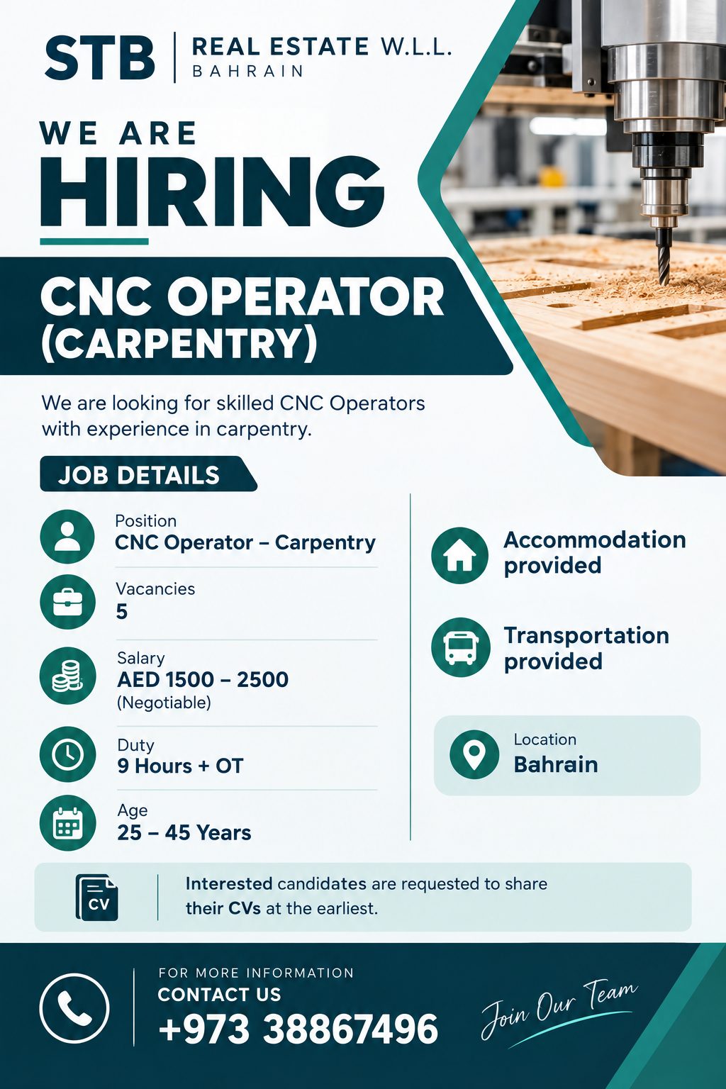 CNC Operator (Carpentry)