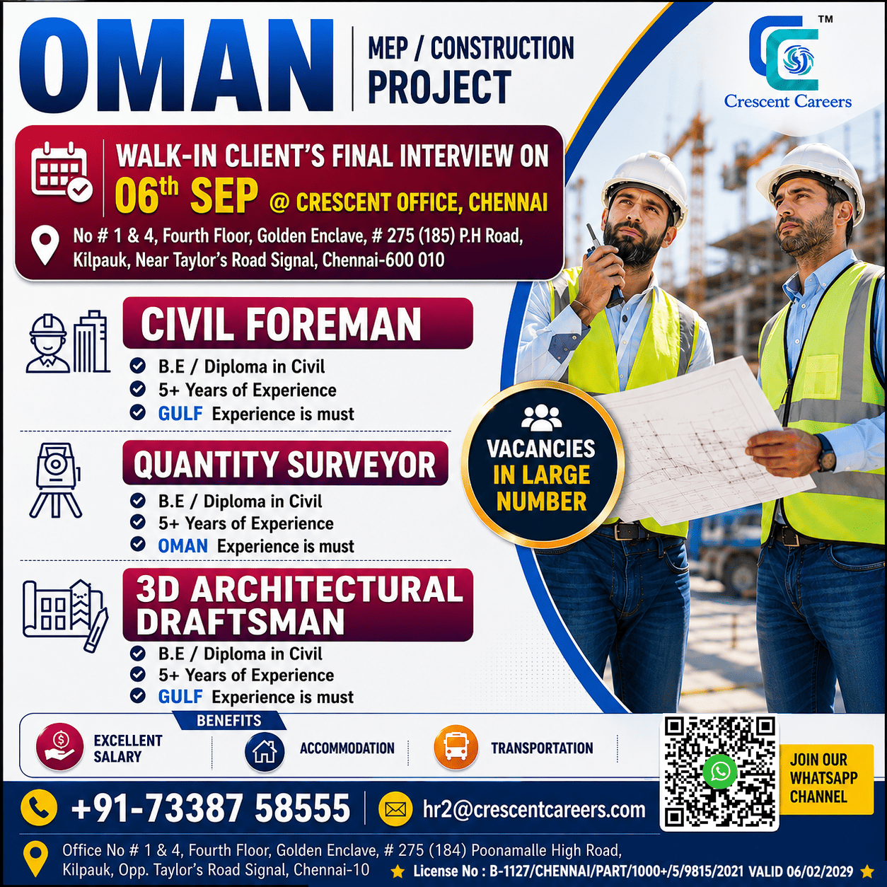 OMAN JOB OPPORTUNITY — Crescent Careers, Oman, Oman
