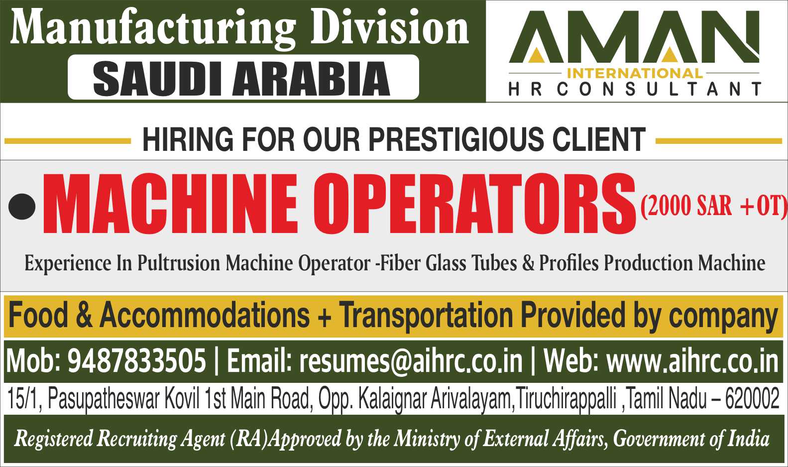 Machine Operators