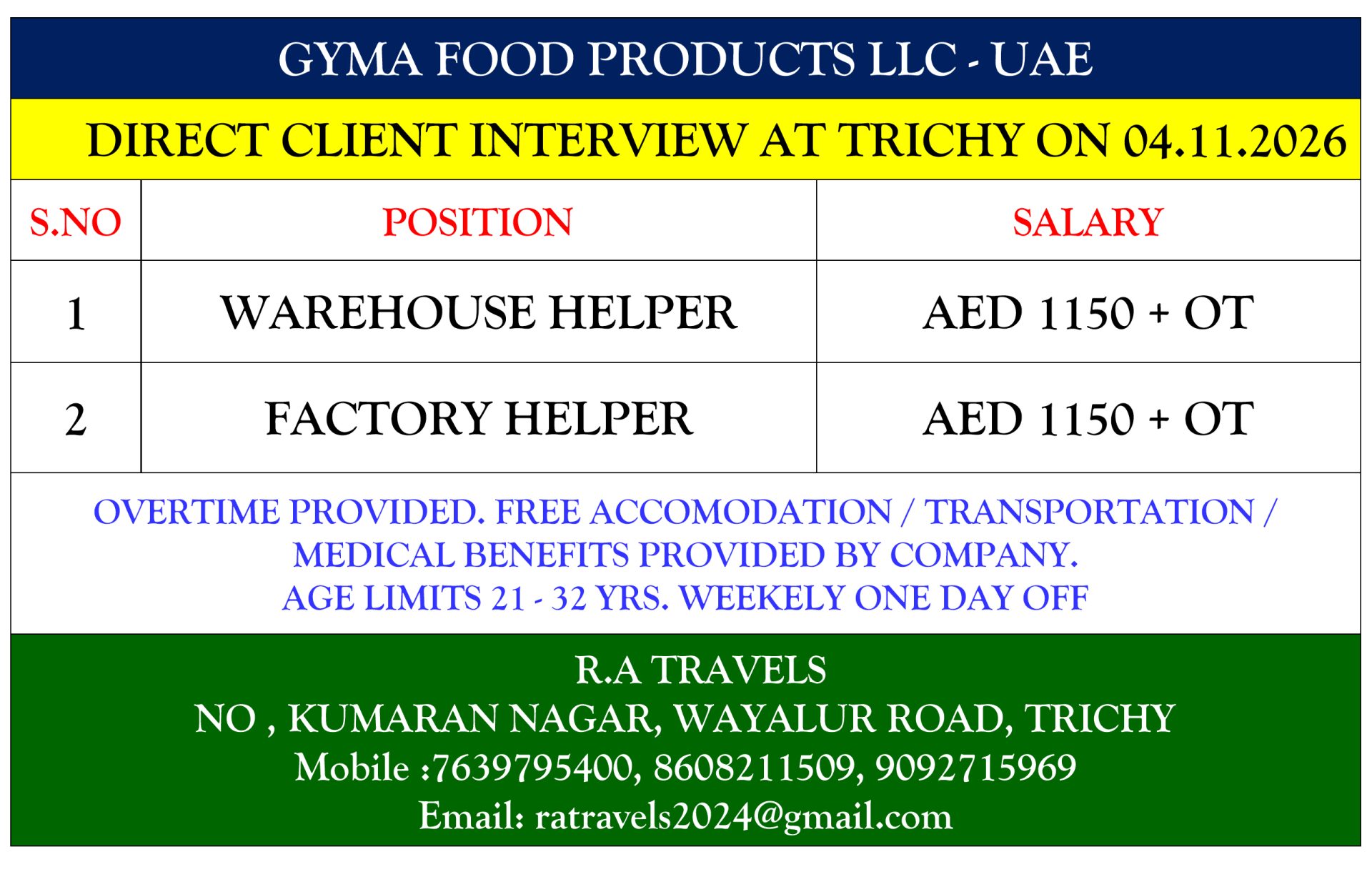 GYMA FOOD PRODUCTS LLC - UAE