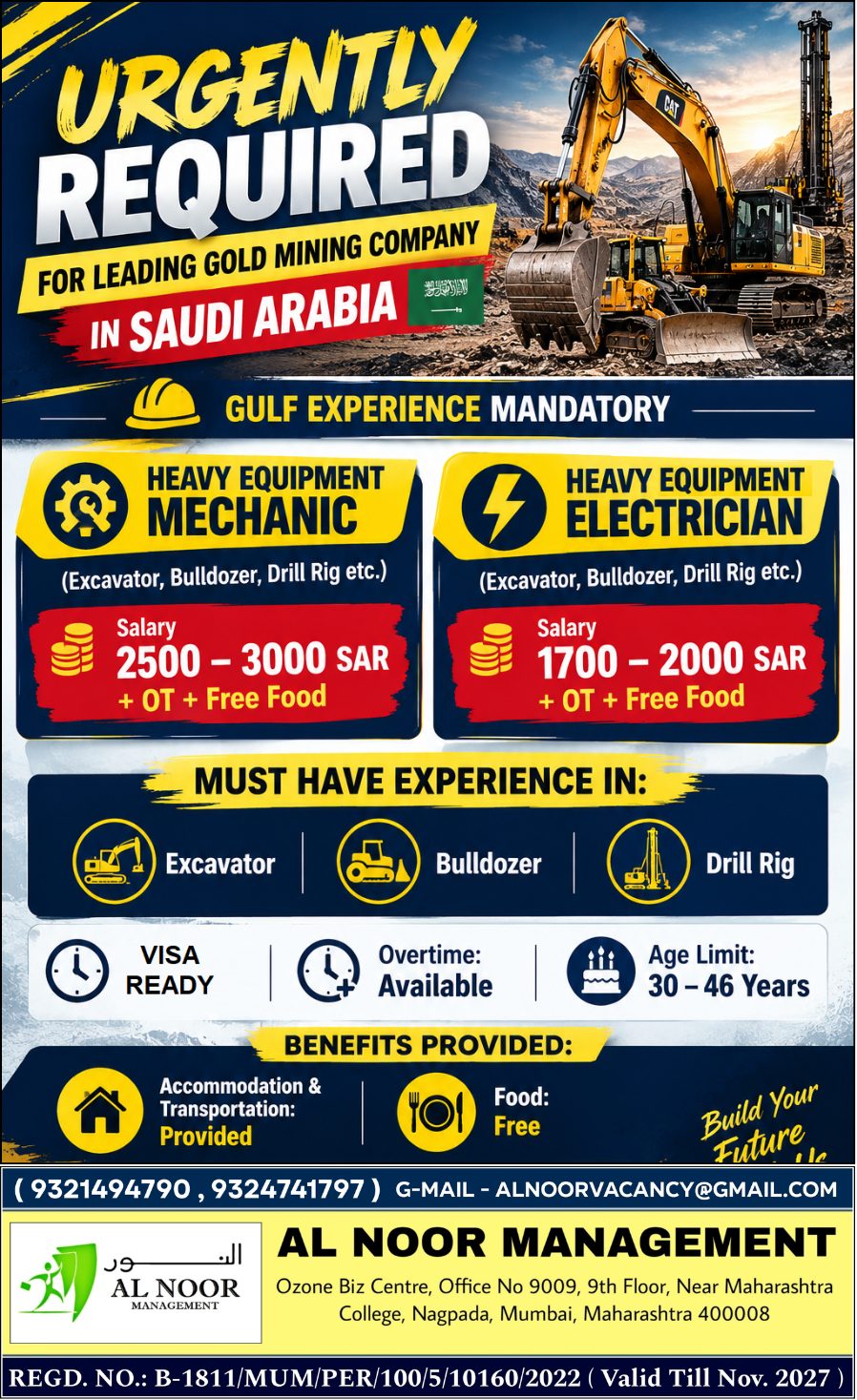 Urgent Saudi Arabia Recruitment