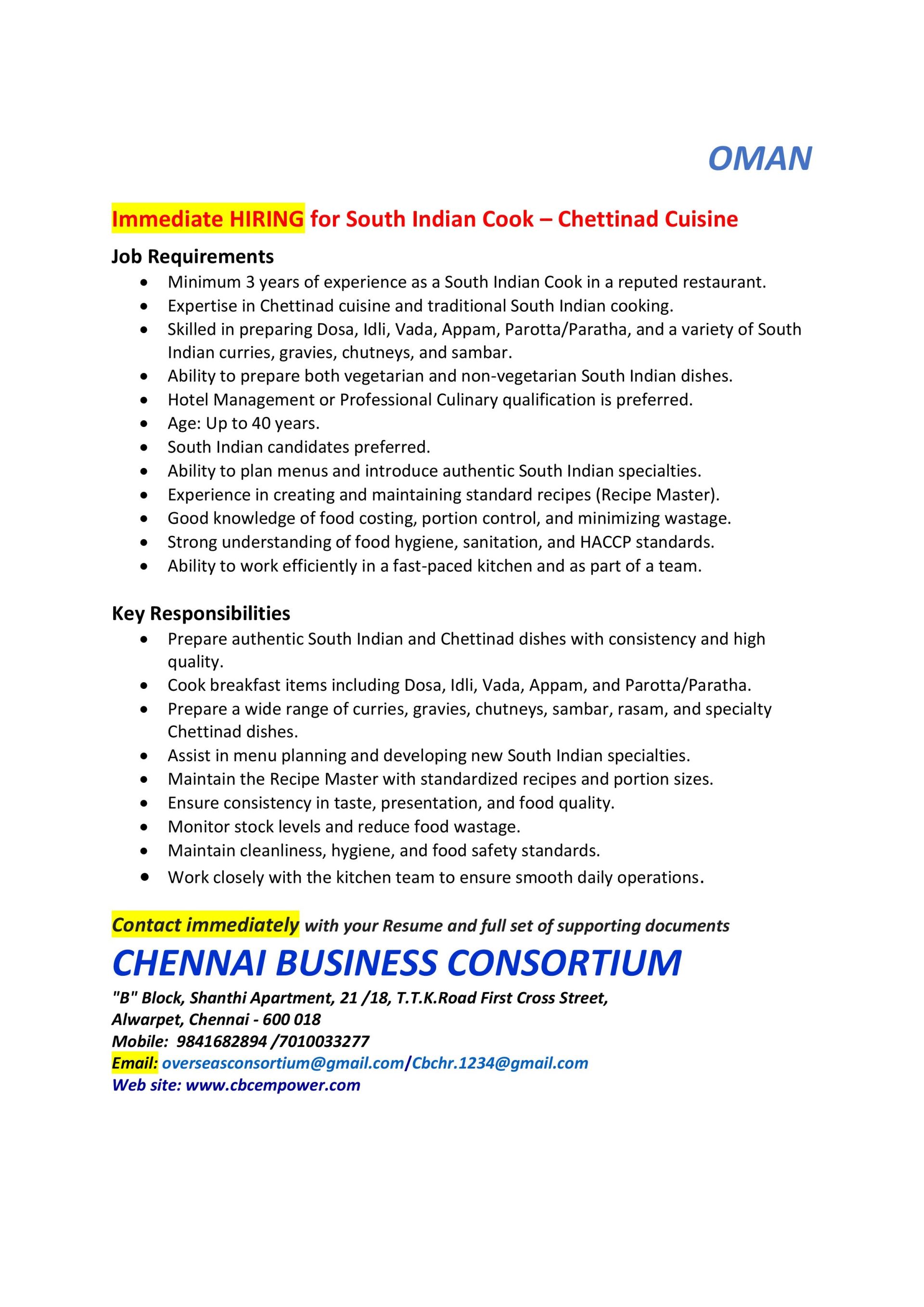 South Indian Cook – Chettinad Cuisine