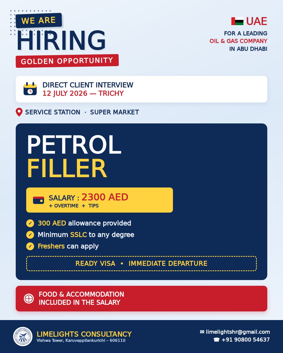 Petrol Filler — Limelights consultant, UAE, UAE
