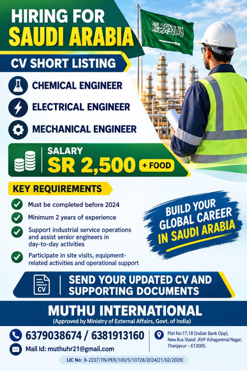 Engineering Positions - Saudi Arabia