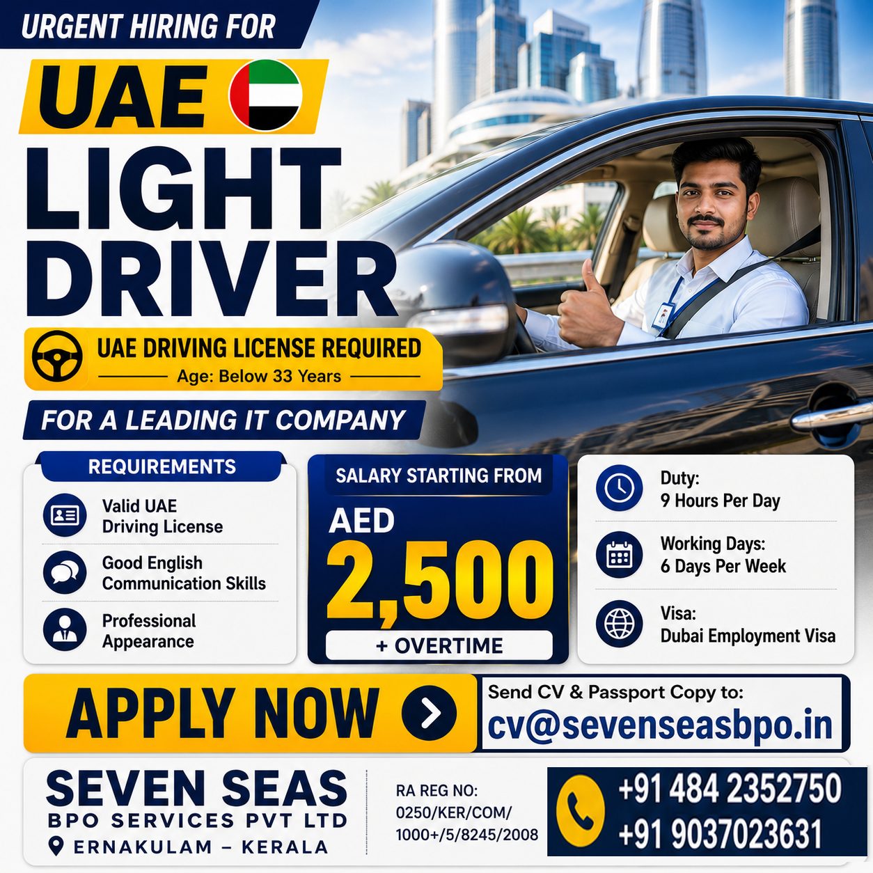 URGENT VACANCY IN UAE -