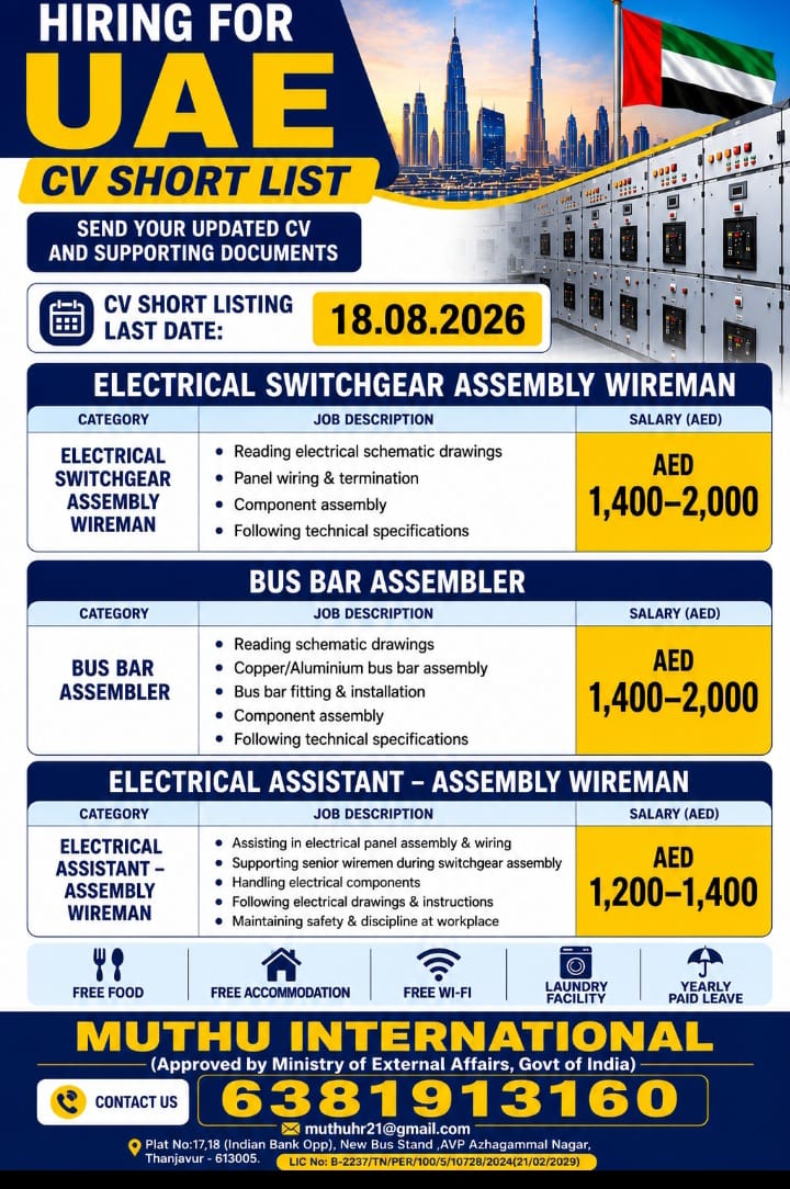 Electrical Assit — MUTHU INTERNATIONAL, UAE, UAE