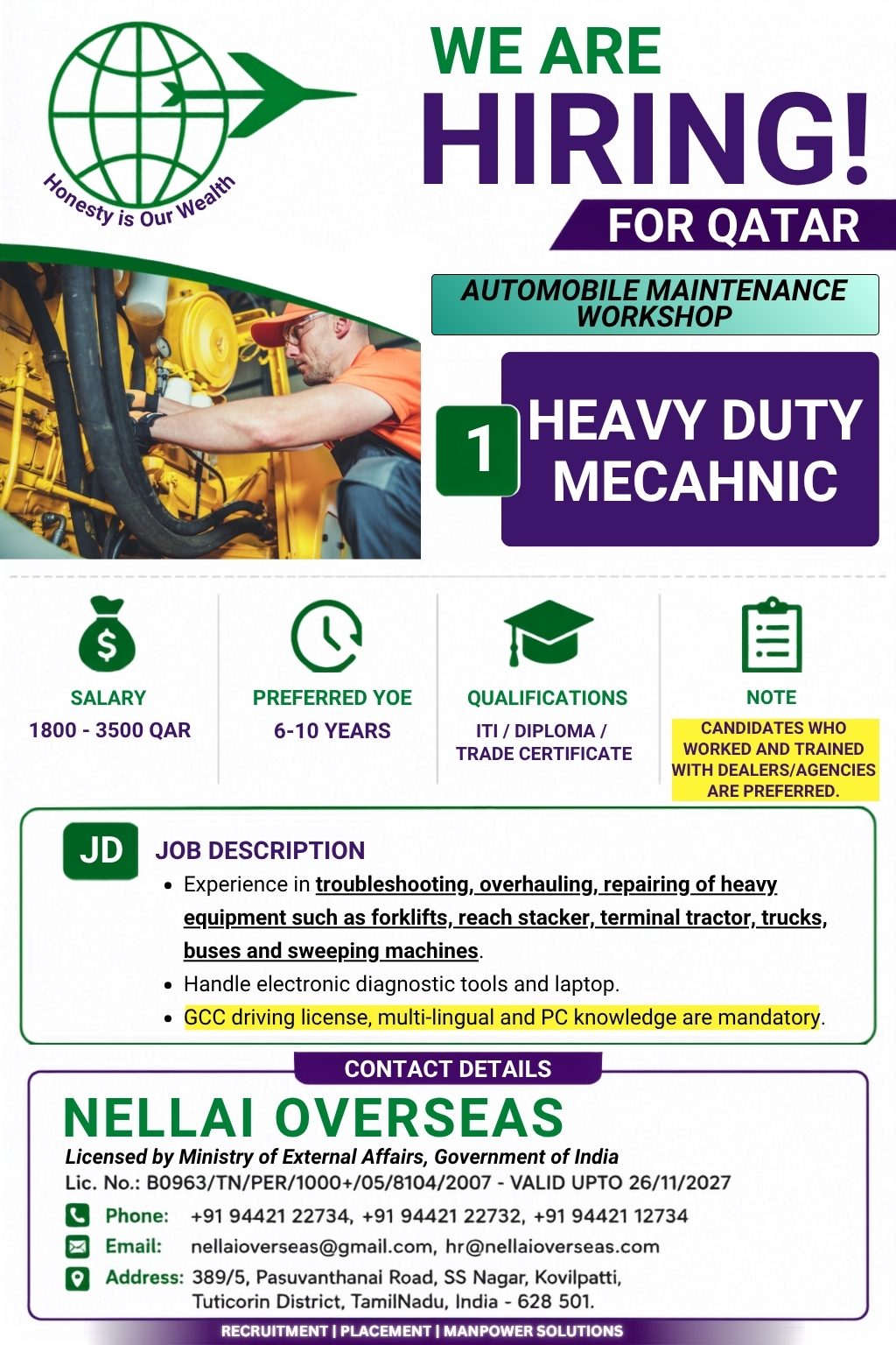 Heavy Duty Mechanic