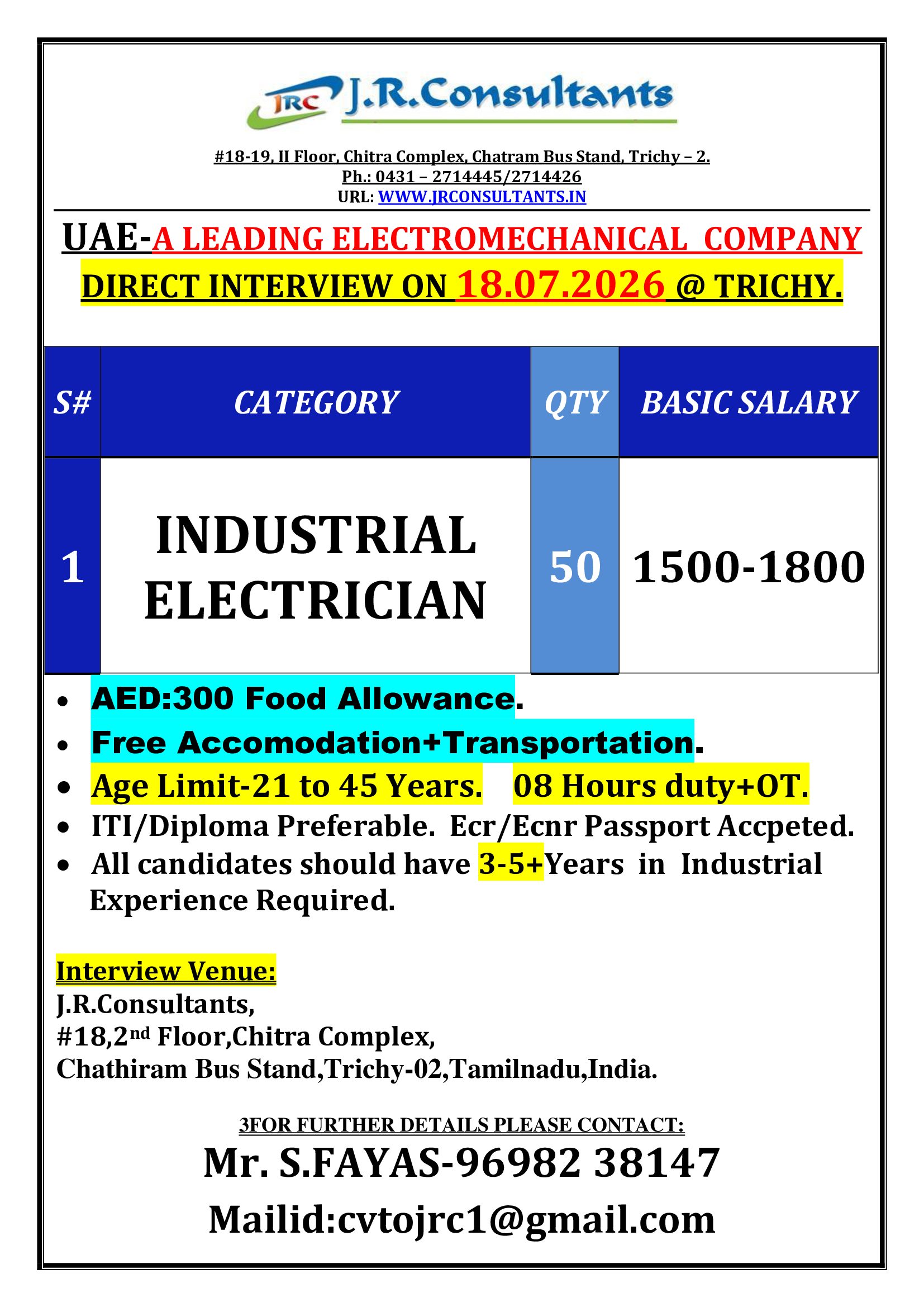 UAE — JR CONSULTANTS, UAE, UAE