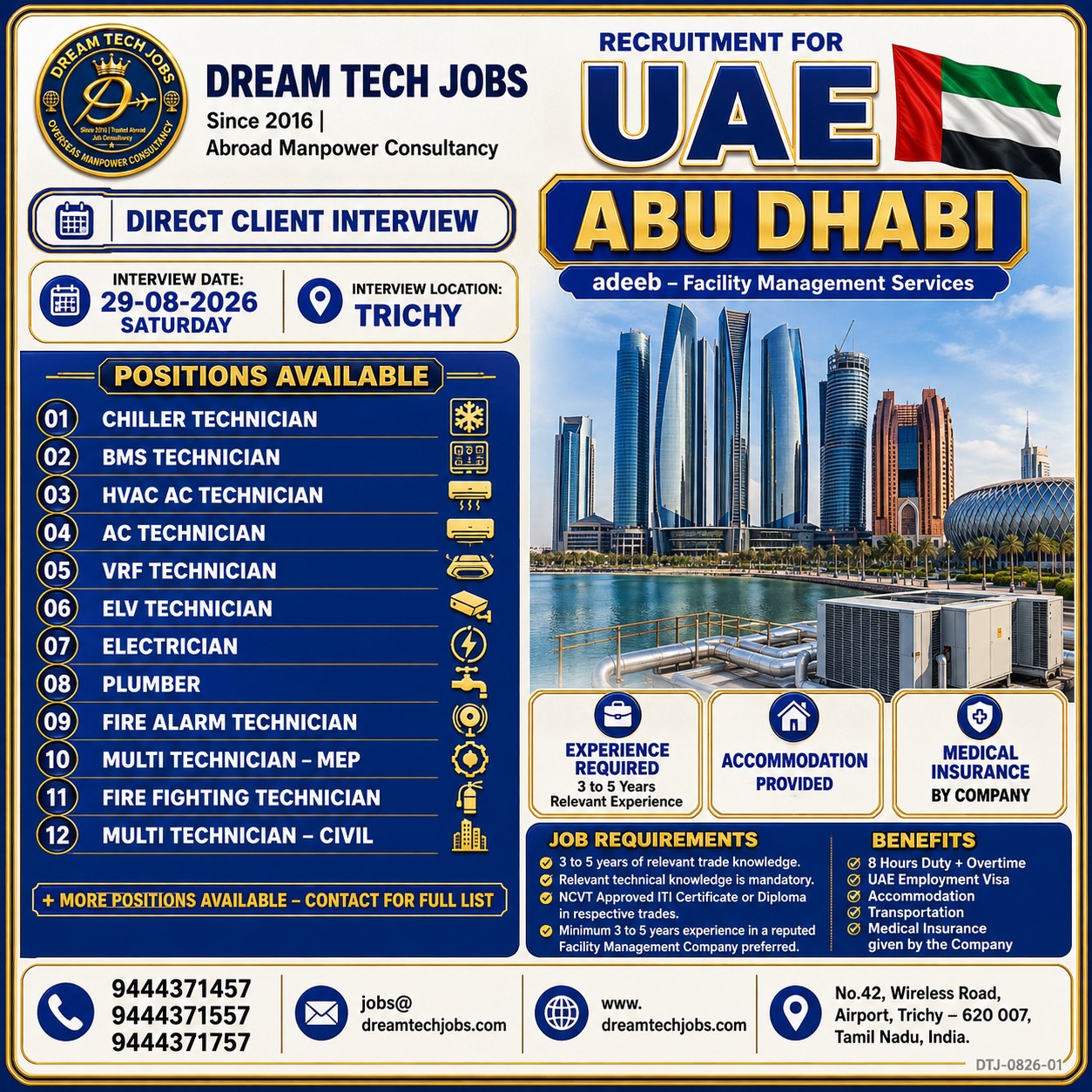 Dream Tech Jobs - UAE Abu Dhabi Facility Management Services