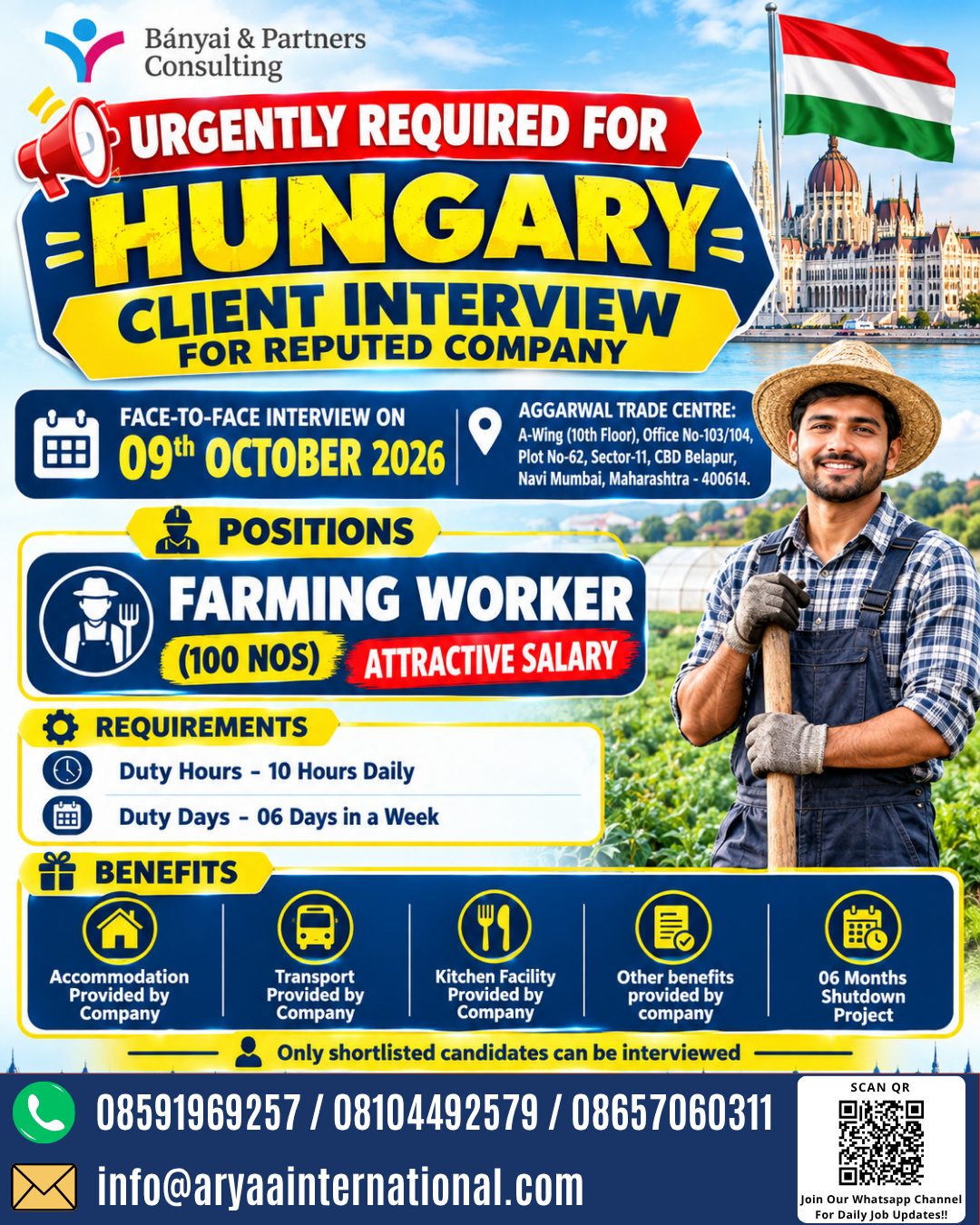 Farming Worker for Hungary — Aryaa International, Hungary, Hungary