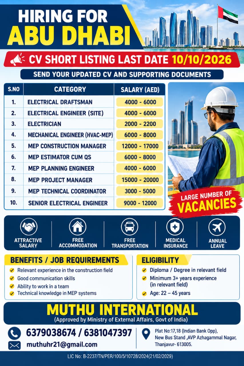 Hiring for Abu Dhabi interview