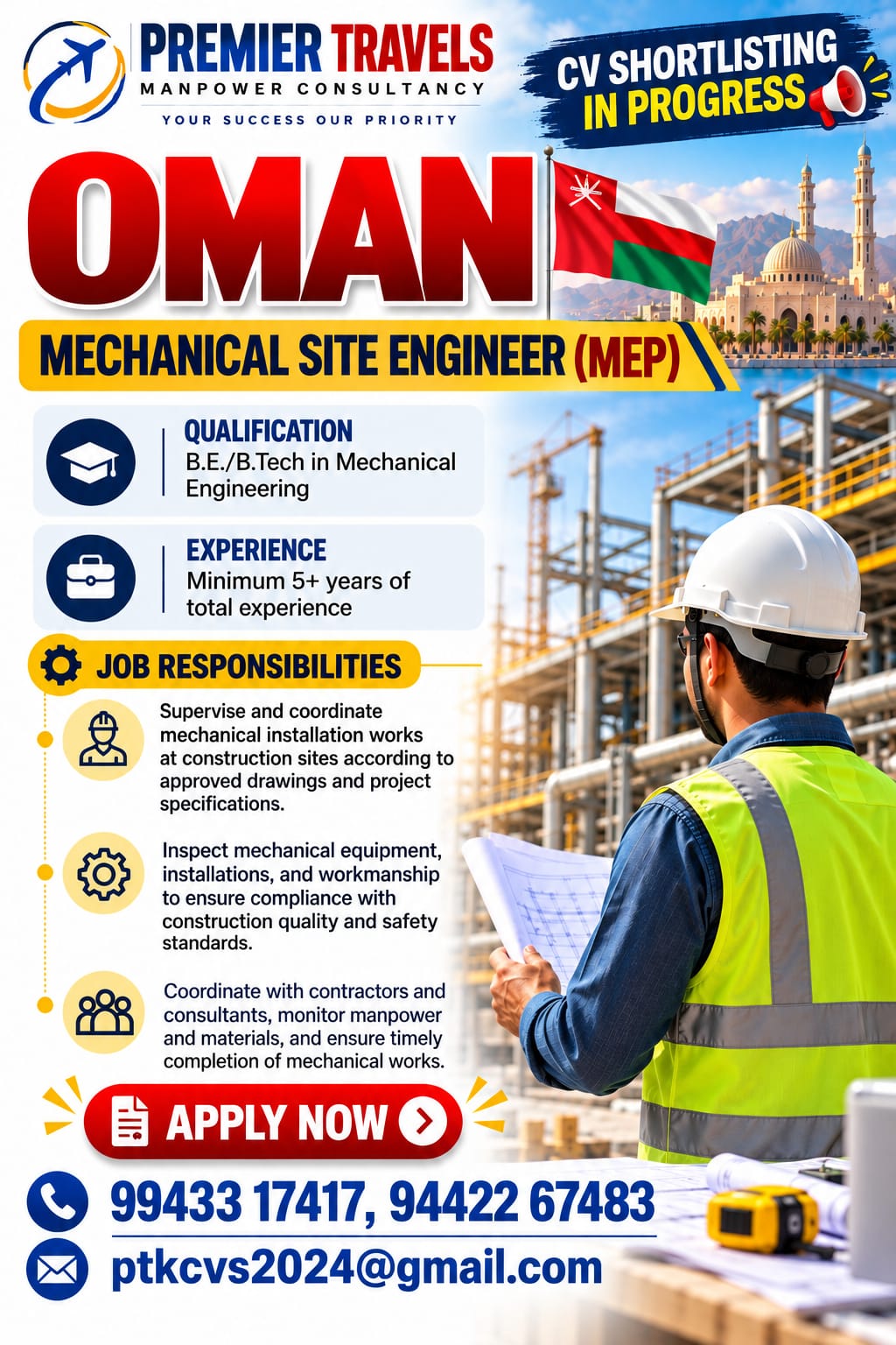 Mechanical Site Engineer (MEP)