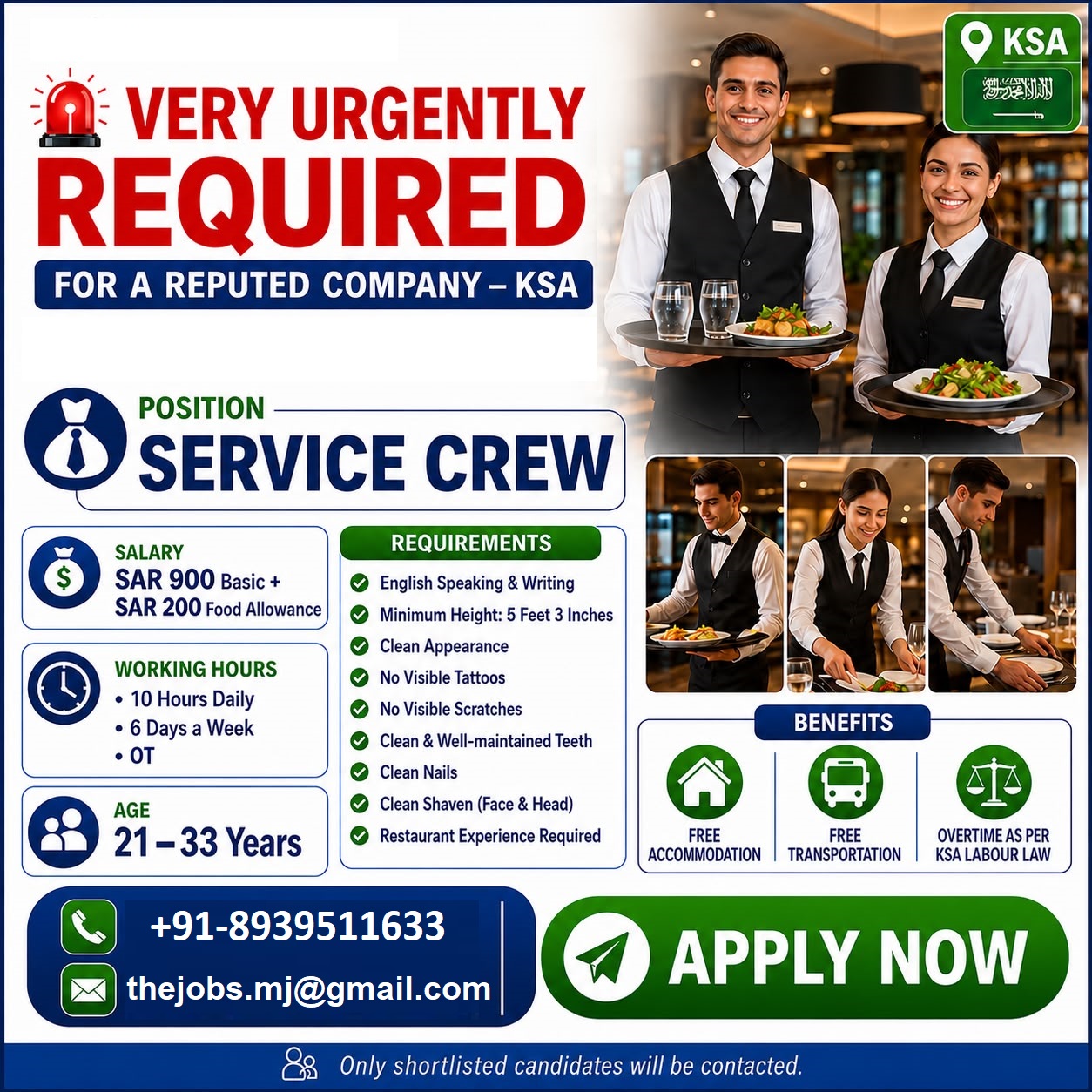 Hiring for KSA — M J INTERNATIONAL, Saudi, Saudi
