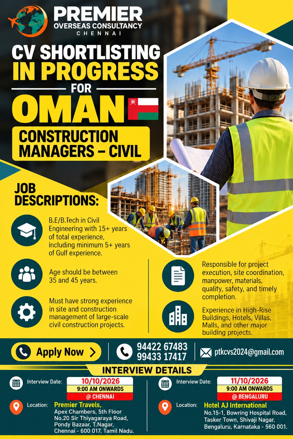 Construction Managers – Civil