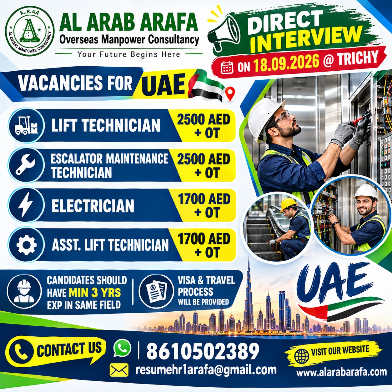 UAE Vacancies - Multiple Positions