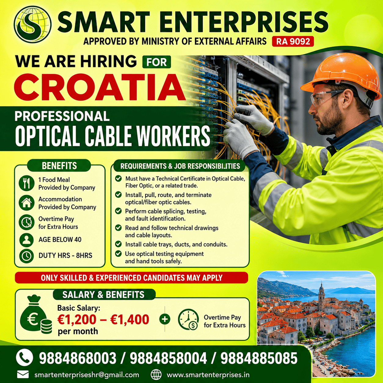 Professional Optical Cable Workers