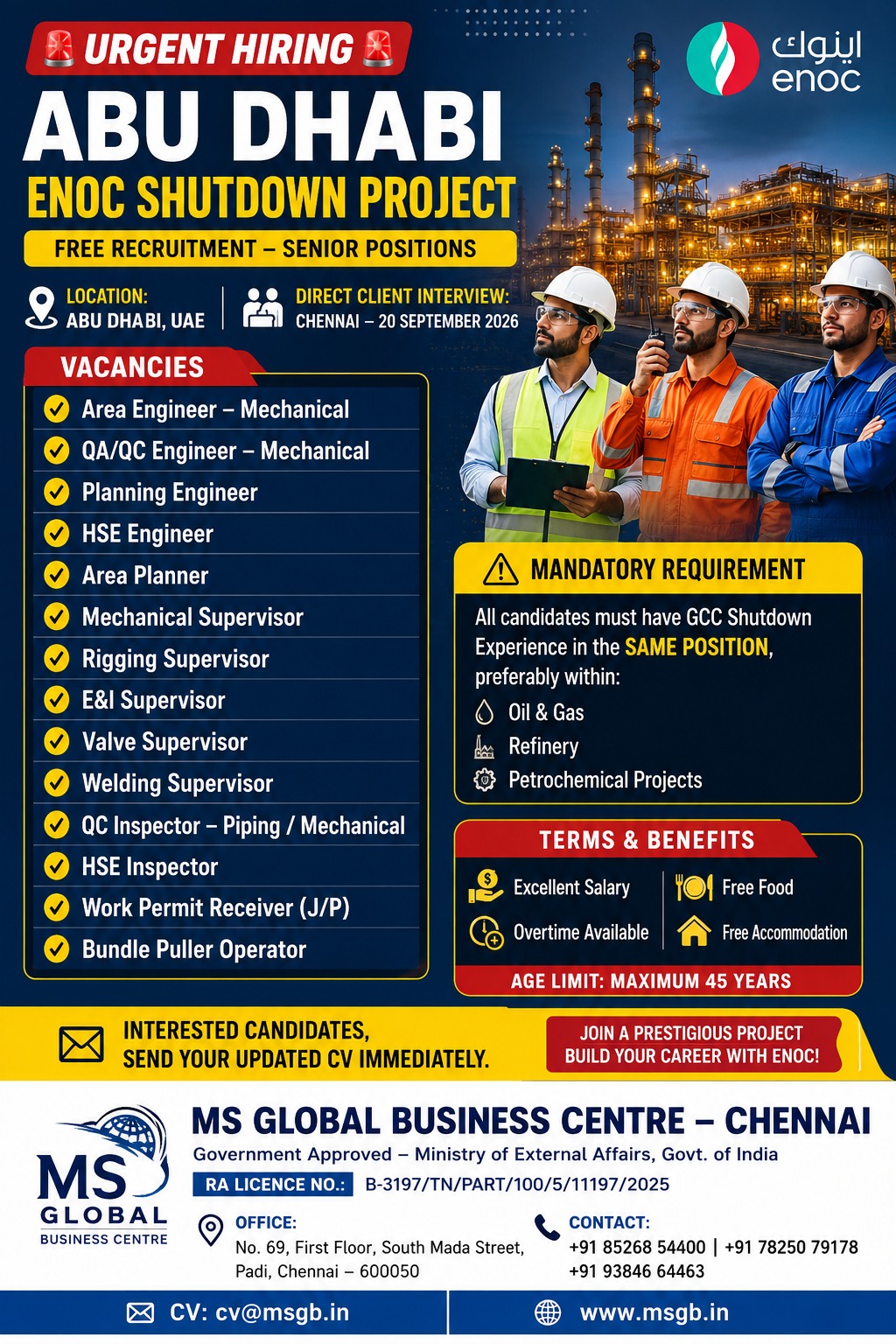 Descon - ENOC Shutdown Project - Abu Dhabi