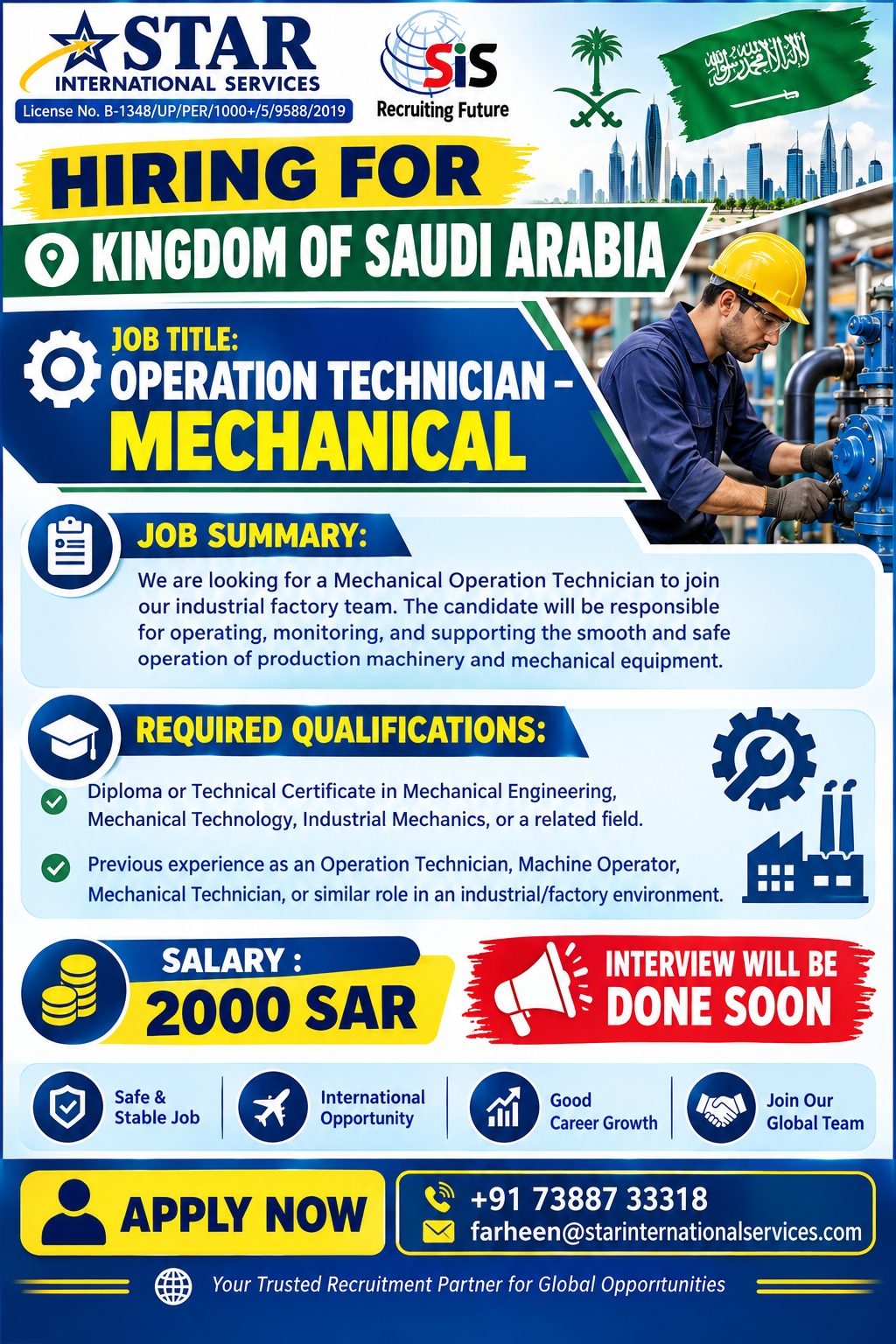 Operation Technician – Mechanical