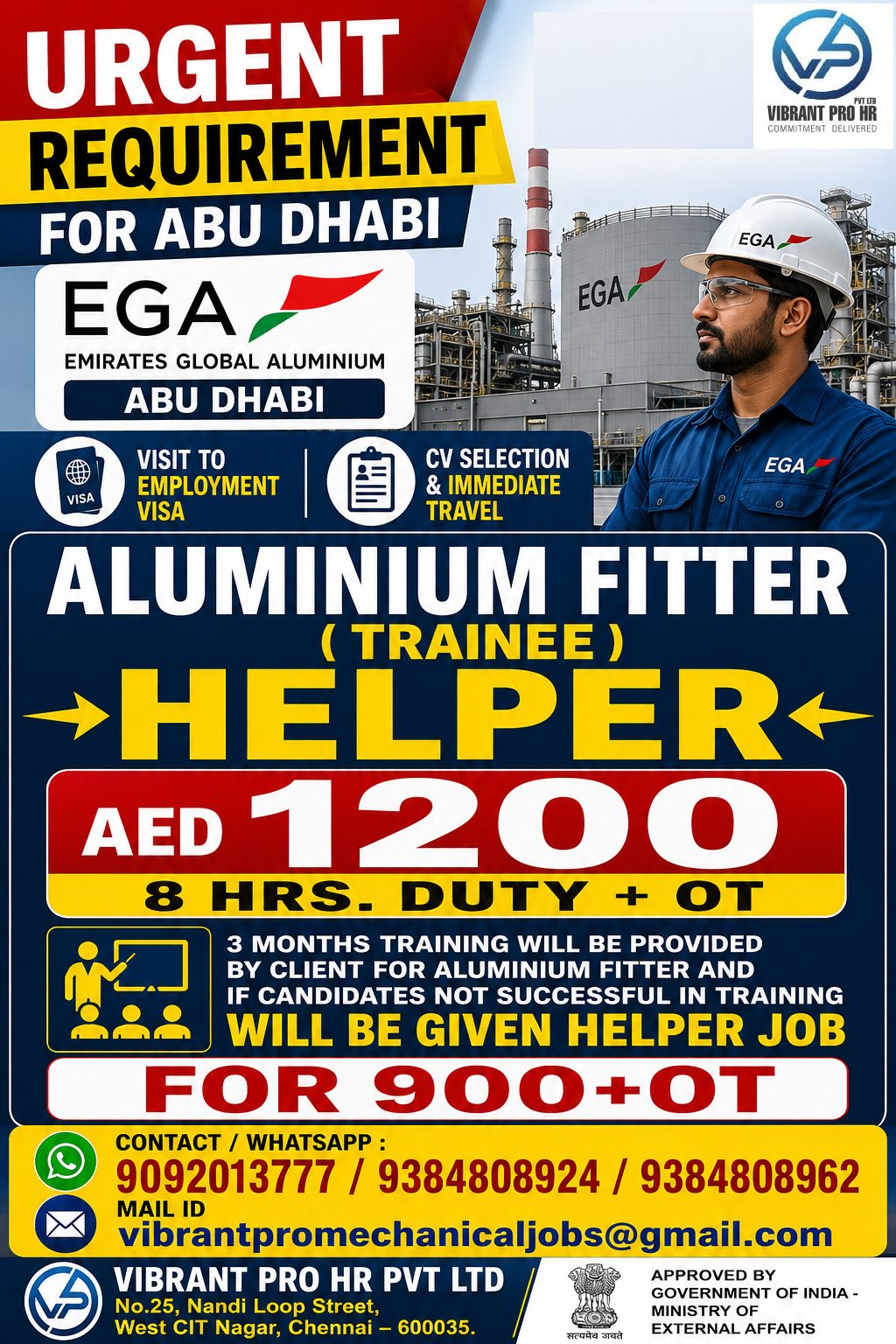 URGENT REQUIREMENT FOR ABHUDHABI