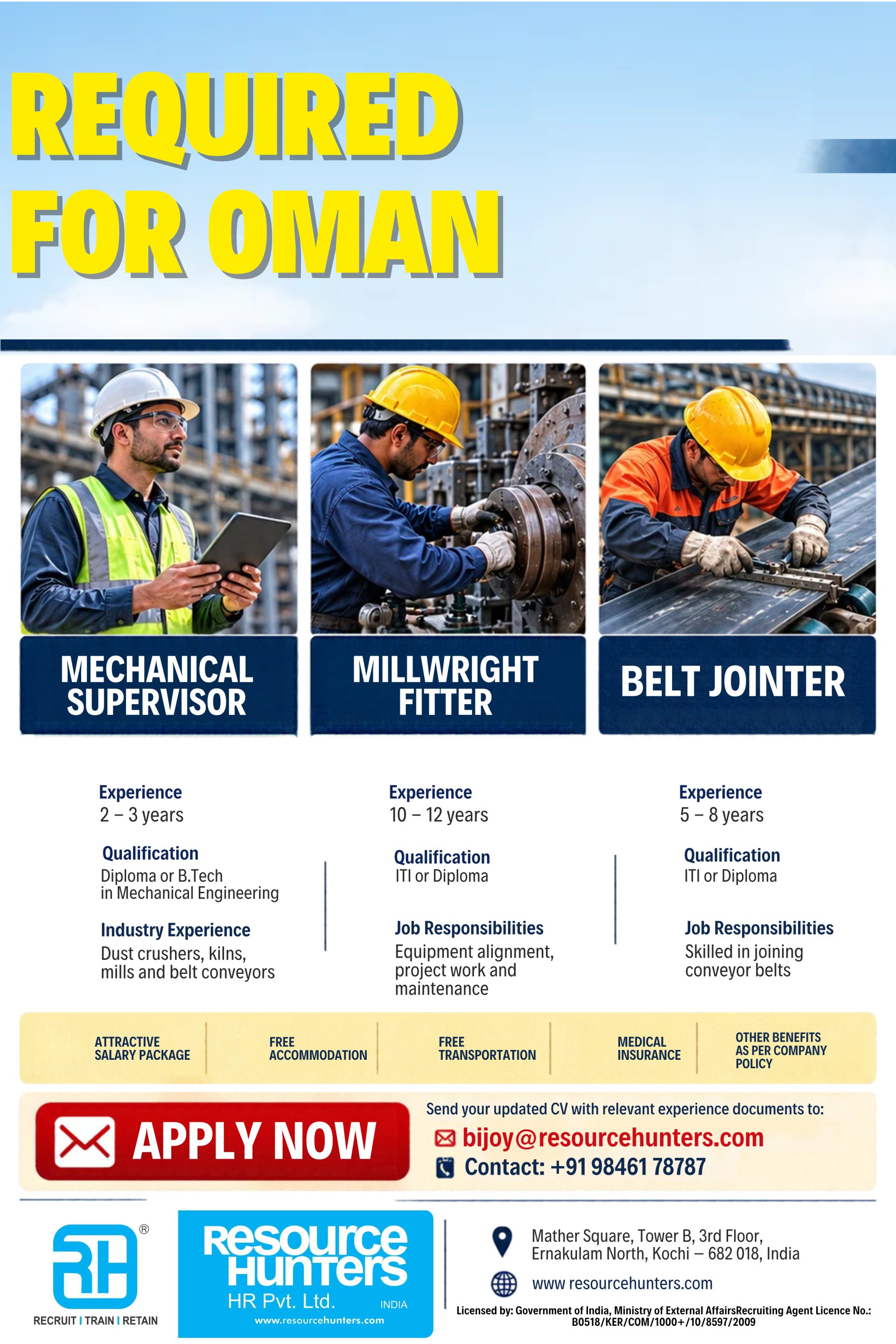 Required for OMAN -  Mechanical Supervisor