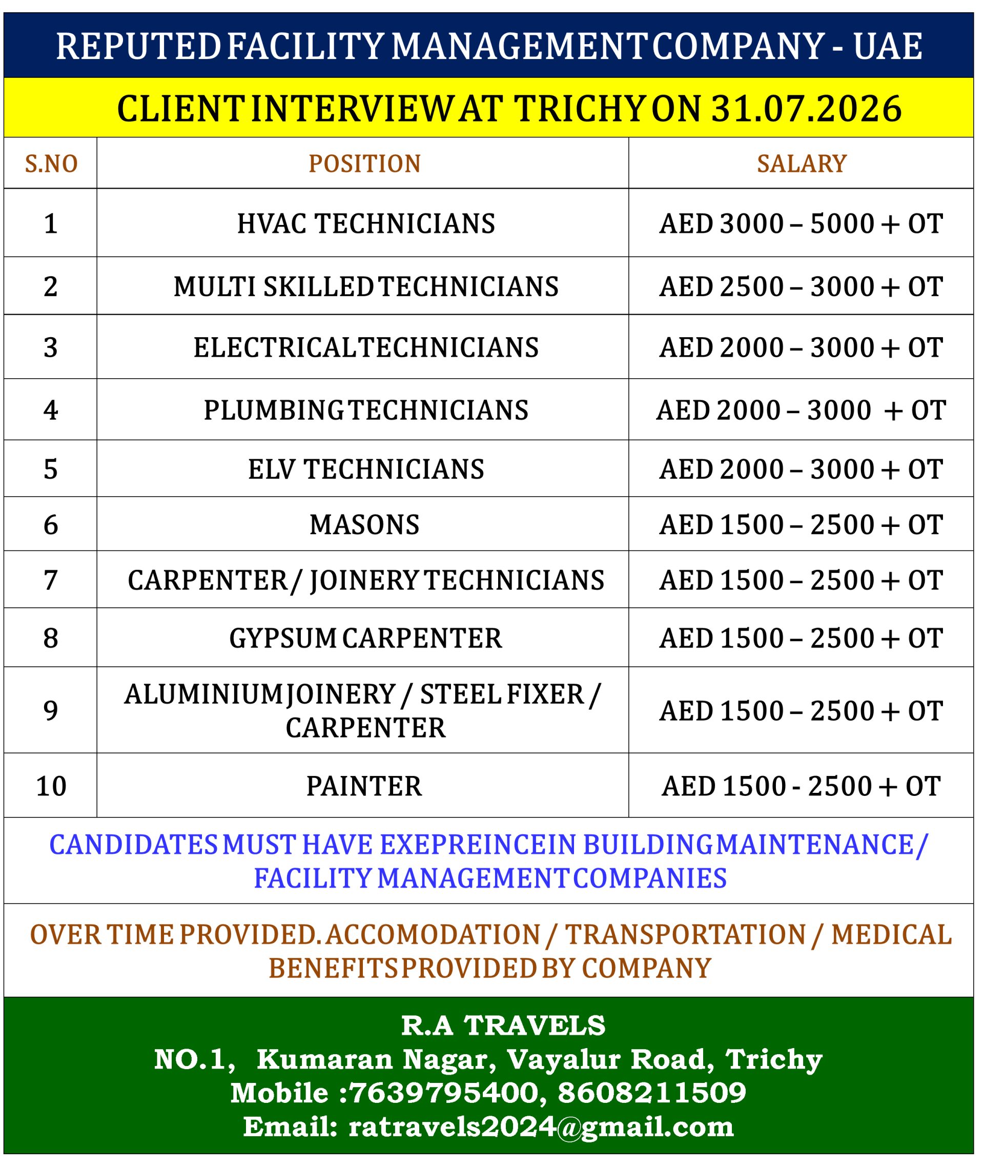 REPUTED FACILITY MANAGEMENT COMPANY - UAE