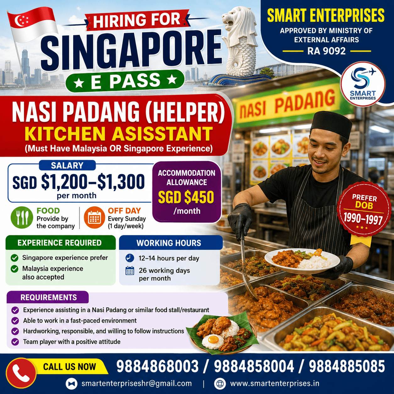 NASI PADANG (HELPER) – KITCHEN ASSISTANT
