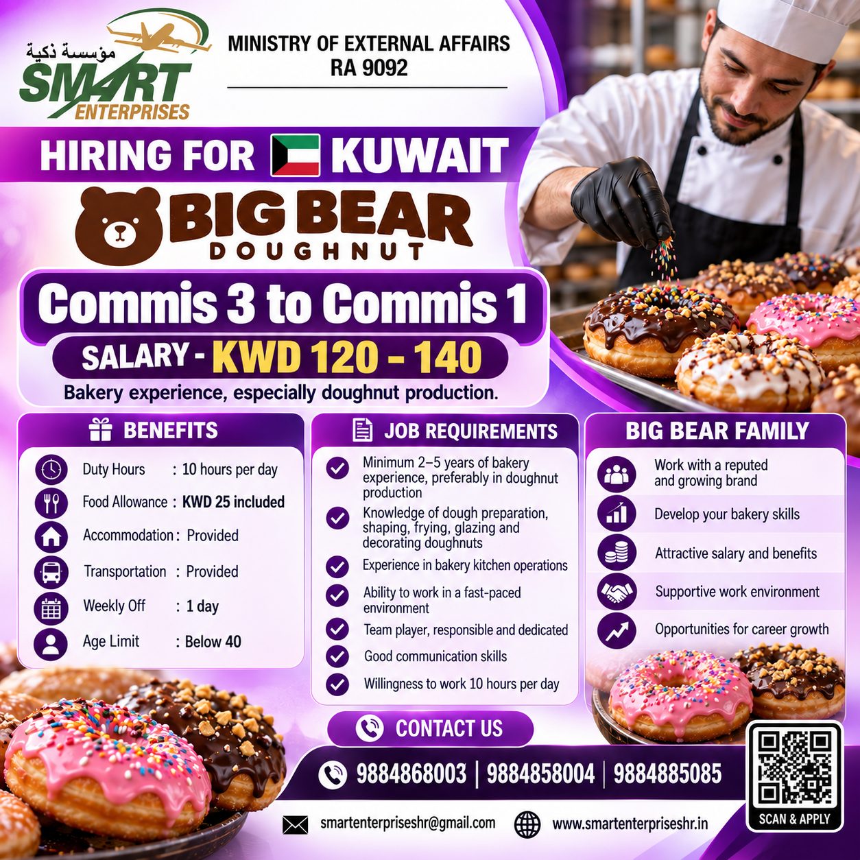 COMMIS 3 TO COMMIS 1